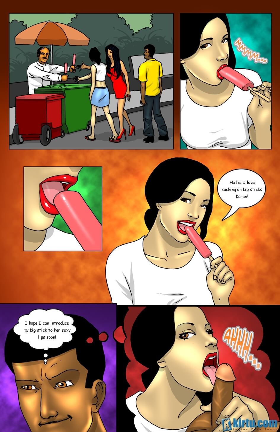 Savita Bhabhi In Goa [Kirtu] 3 . Savita Bhabhi In Goa - 2 Hot Girls fight for 1 Lucky Guy? - Chapter 3 [Kirtu] – page 8