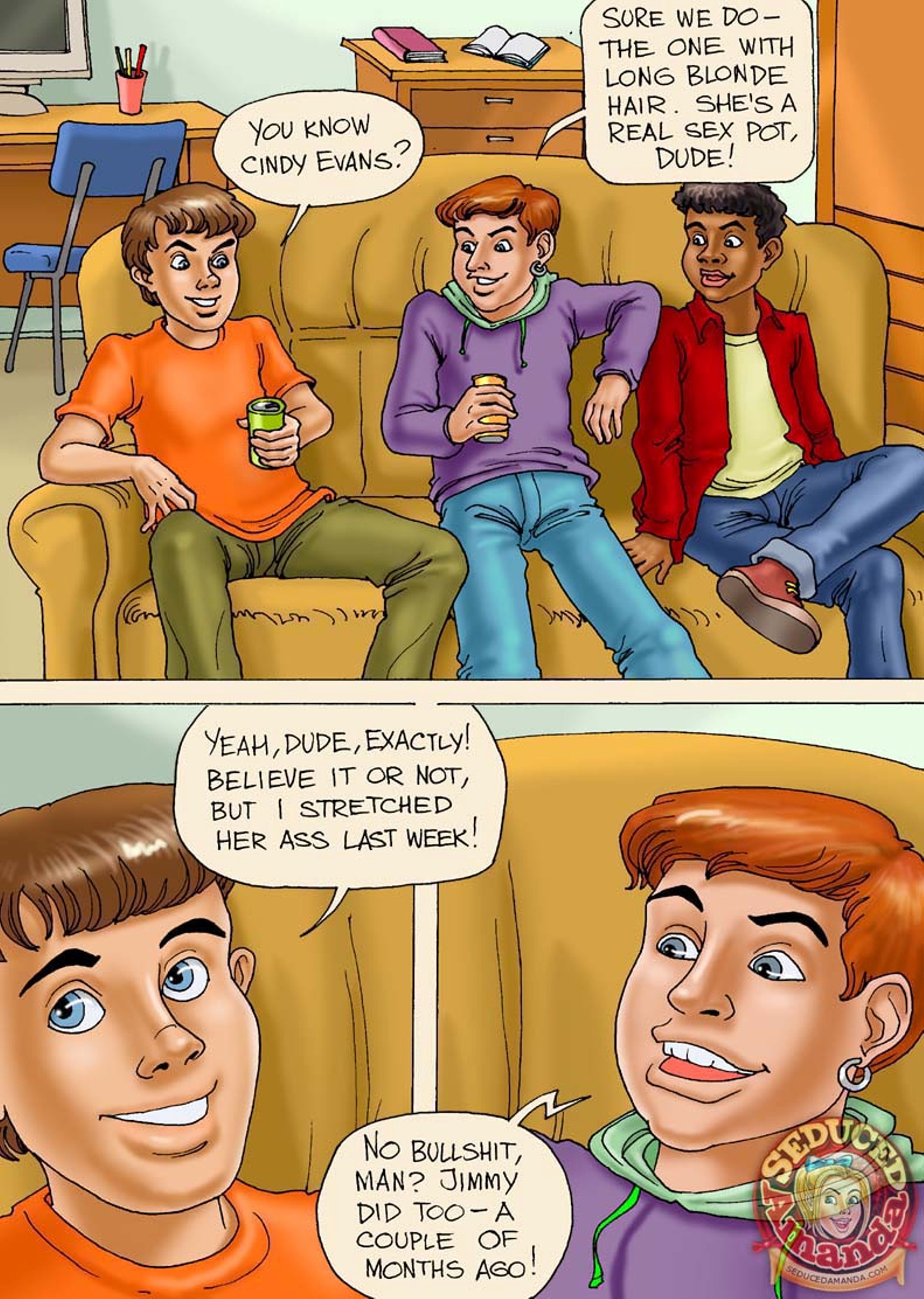 Seduced Amanda [Seduced Amanda] My Brother and his Friends – page 1