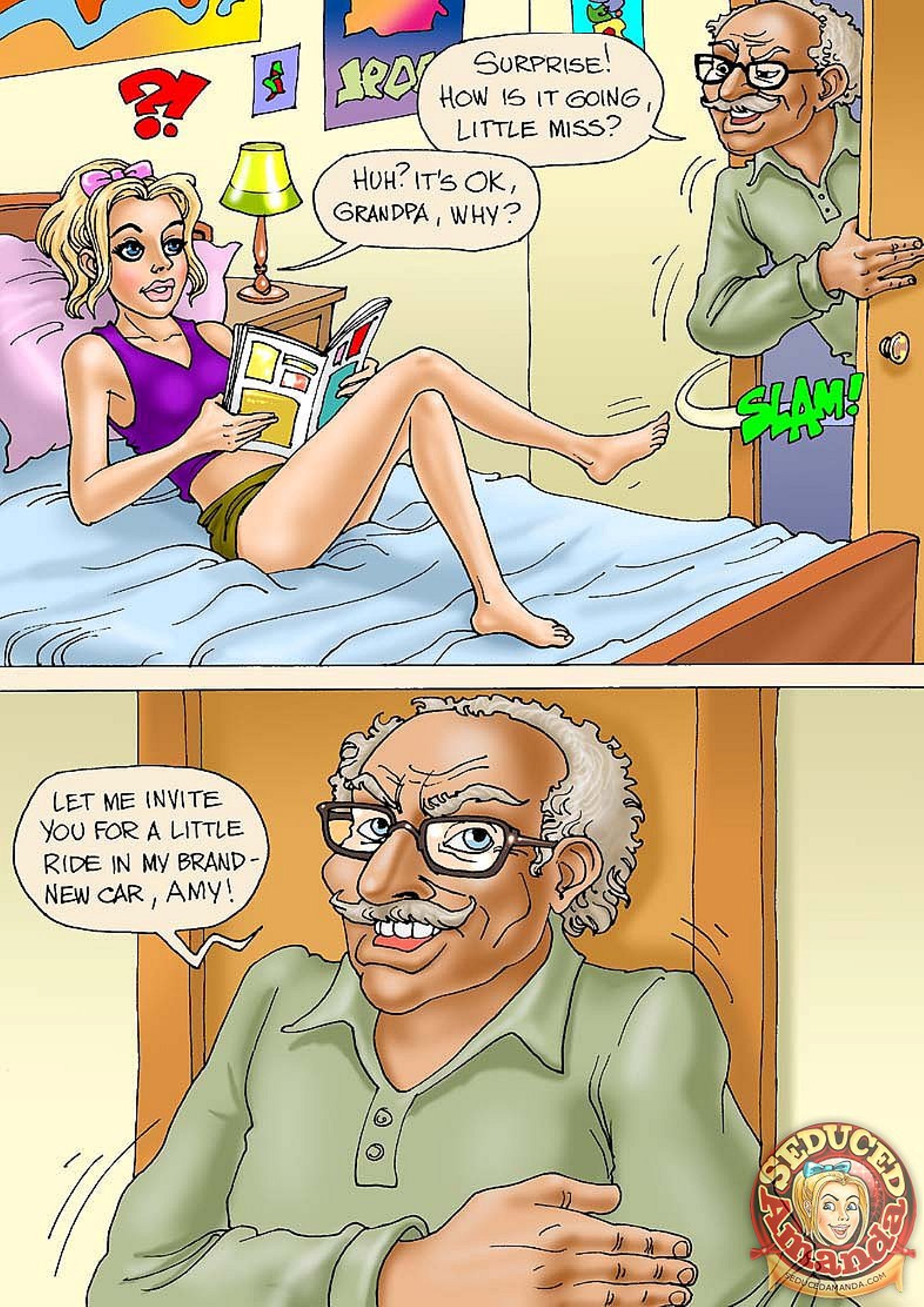 Seduced Amanda [Seduced Amanda] Grandpa and His New Ride – page 1