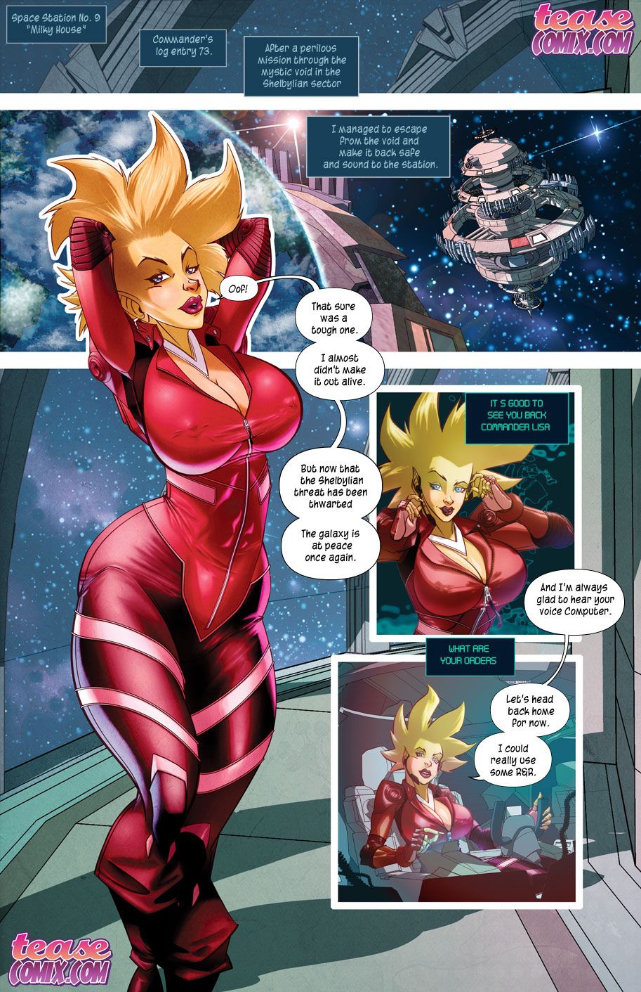 Space Slut (Various) [Tease Comix] 1 . Space Slut - Chapter 1 [Tease Comix] – page 3