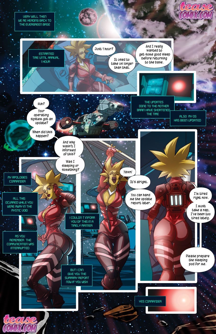 Space Slut (Various) [Tease Comix] 1 . Space Slut - Chapter 1 [Tease Comix] – page 4