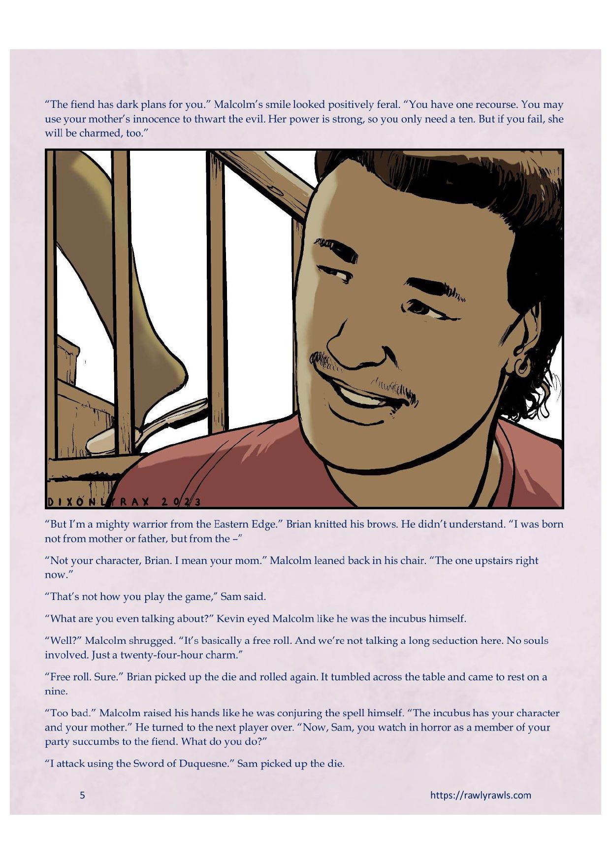 Roll Ten For A Save [DixonLyrax , RawlyRawls] 1 . Roll Ten For A Save - Chapter 1 [DixonLyrax , RawlyRawls] – page 5