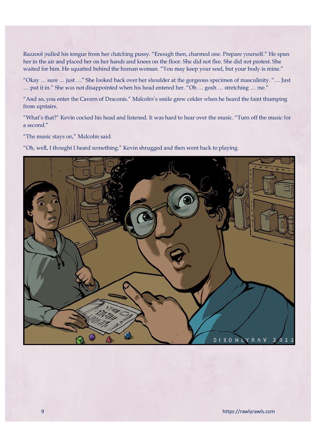 Roll Ten For A Save [DixonLyrax , RawlyRawls] 1 . Roll Ten For A Save - Chapter 1 [DixonLyrax , RawlyRawls] – page 9