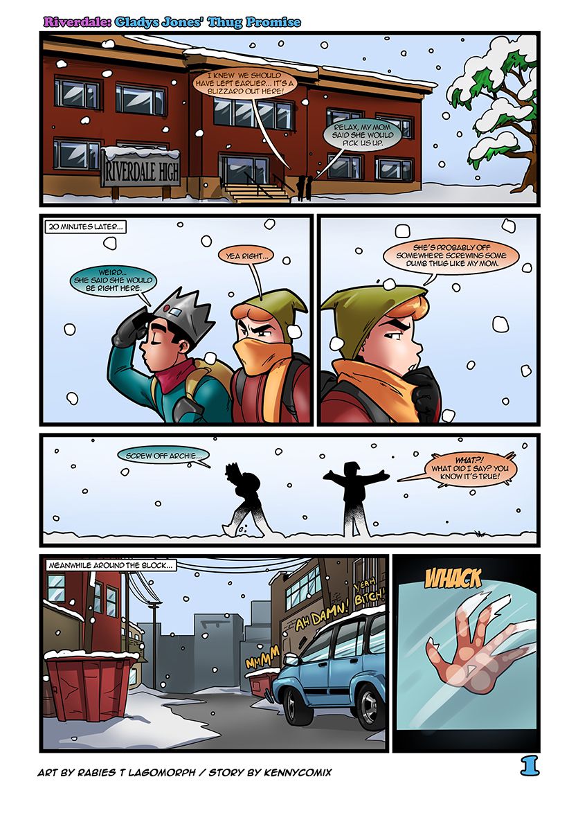 Short Comics And Pin-ups (Archies) [Rabies T Lagomorph] Gladys Jones' Thug Promise - [Rabies T Lagomorph] – page 1
