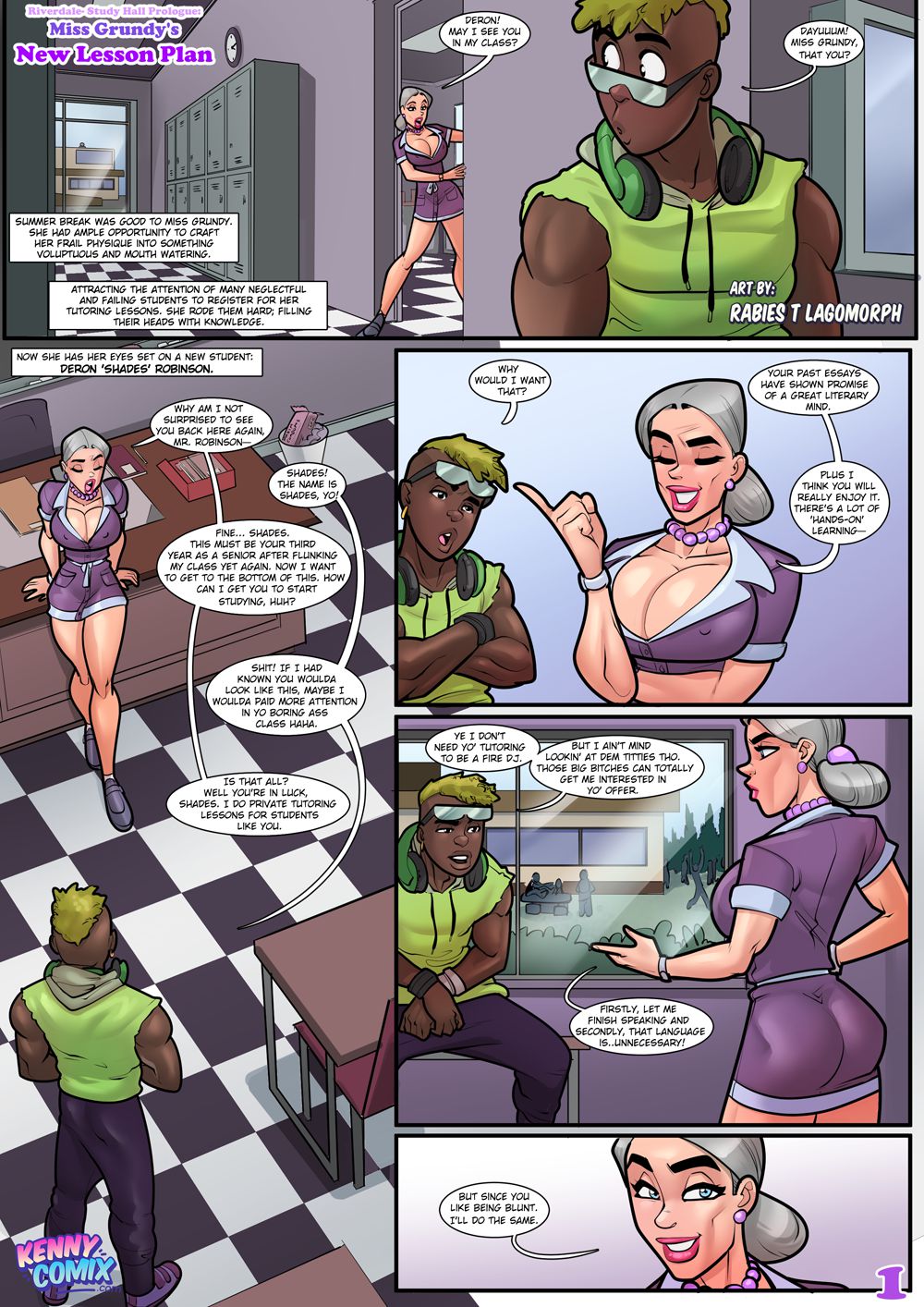 Short Comics And Pin-ups (Archies) [Rabies T Lagomorph] Miss Grundy's New Lesson Plan - [Rabies T Lagomorph] – page 1