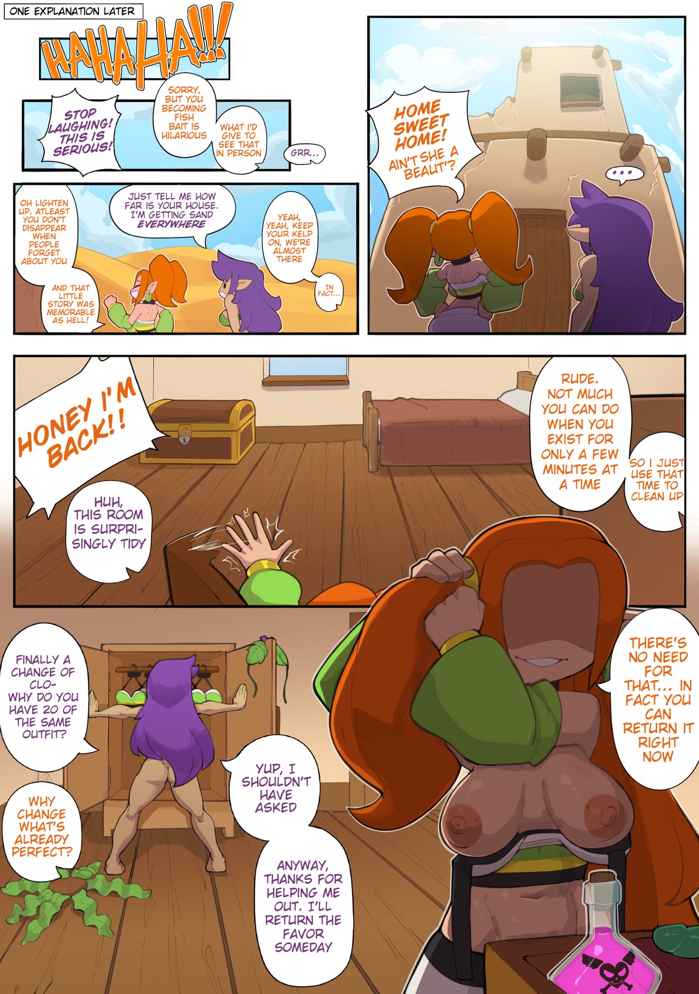 Pier Pressure (Shantae) [NudieDoodles] 2 . Trouble In Tassel Town - Chapter 2 (Shantae) [NudieDoodles] – page 4