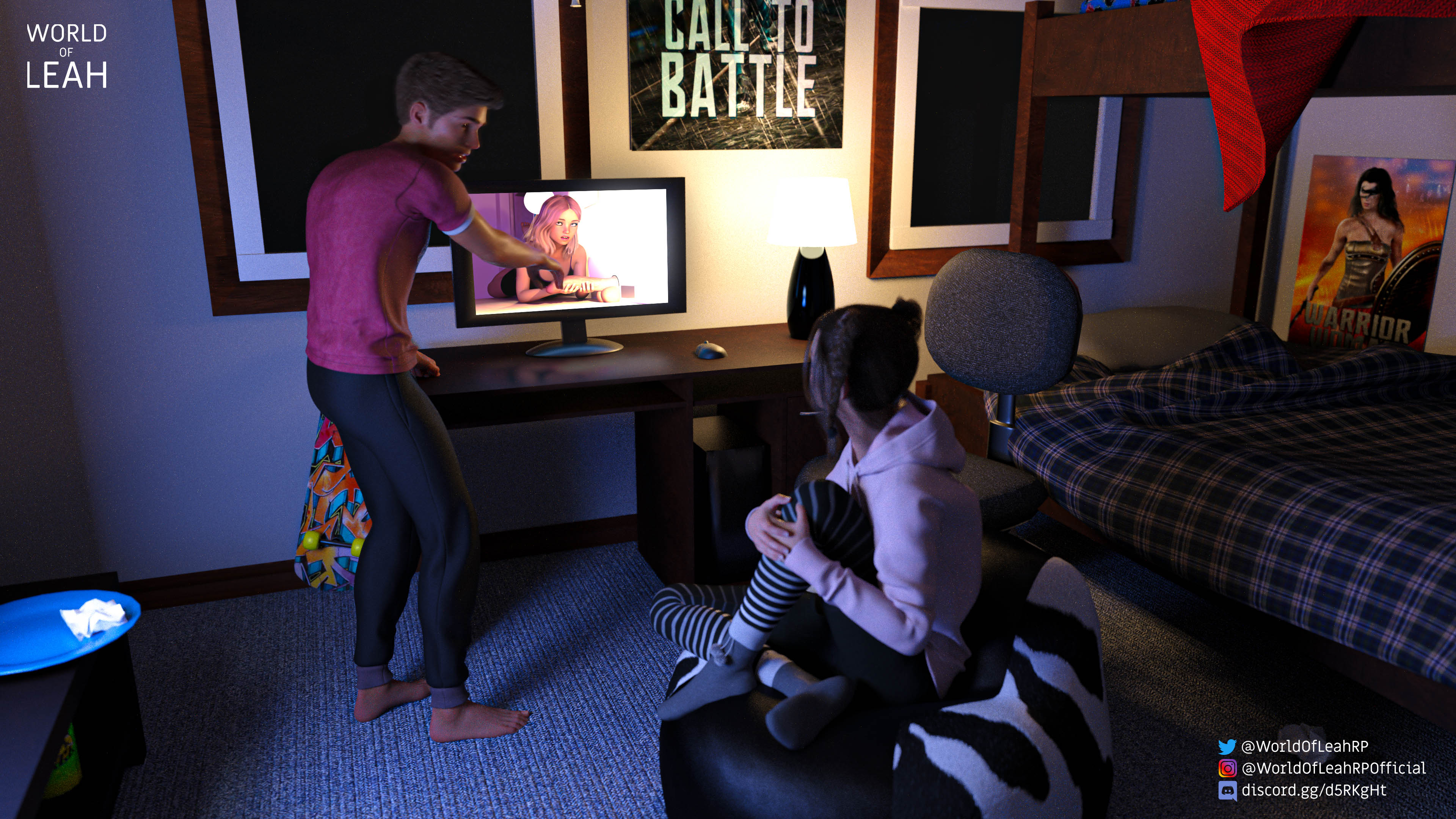 World Of Leah 4 . Game Night With Melanie - [World Of Leah] – page 2