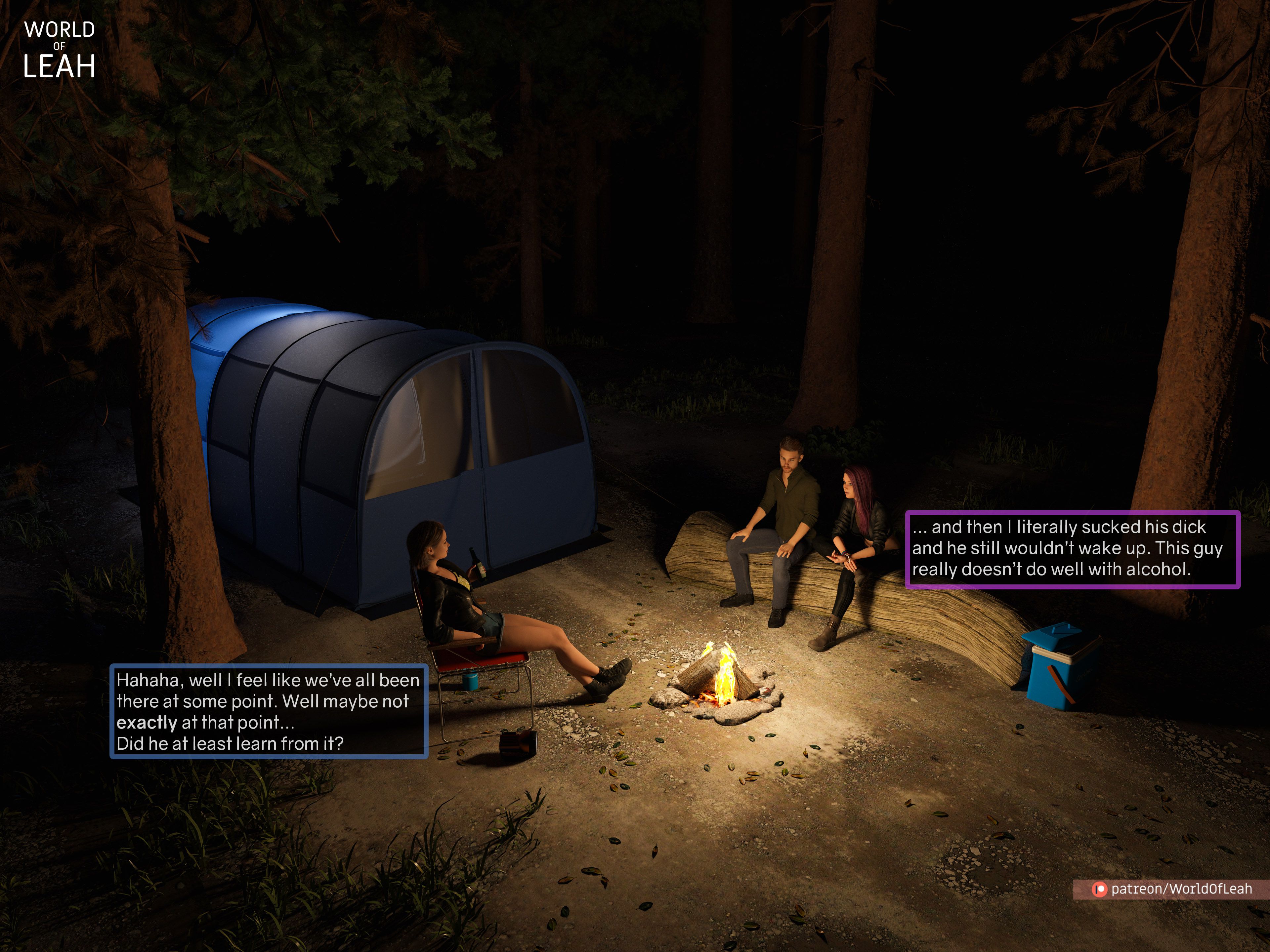 World Of Leah 3.1 . Lewd Camping - [World Of Leah] – page 1