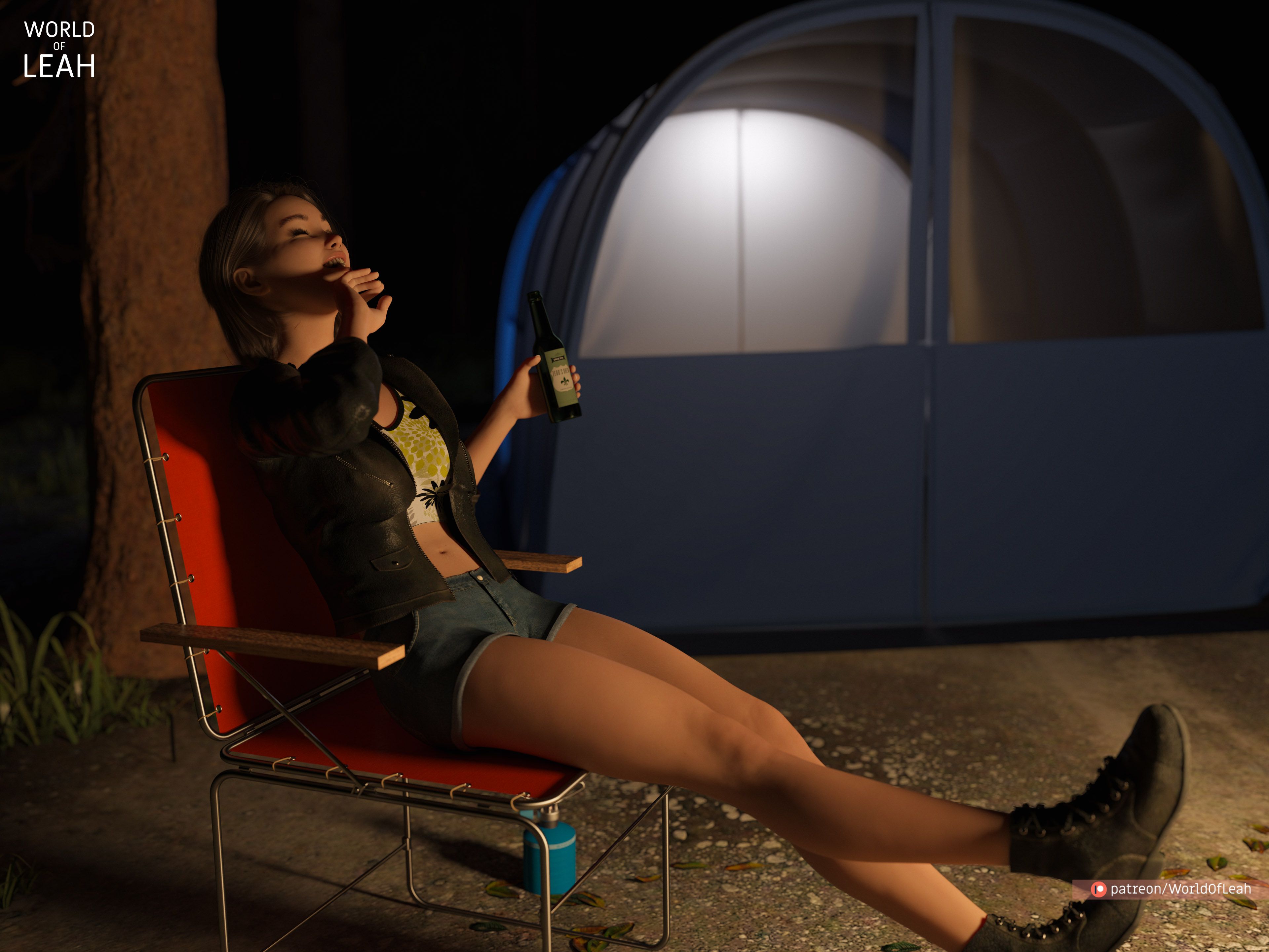World Of Leah 3.2 . Lewd Camping - Textless - [World Of Leah] – page 6