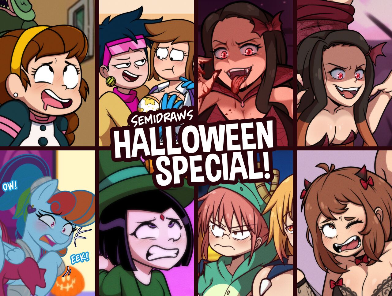 VARIOUS CARTOON PORN PACK (SEMI DRAWS) HALLOWEEN PACK 2022 [Semidraws] – page 1