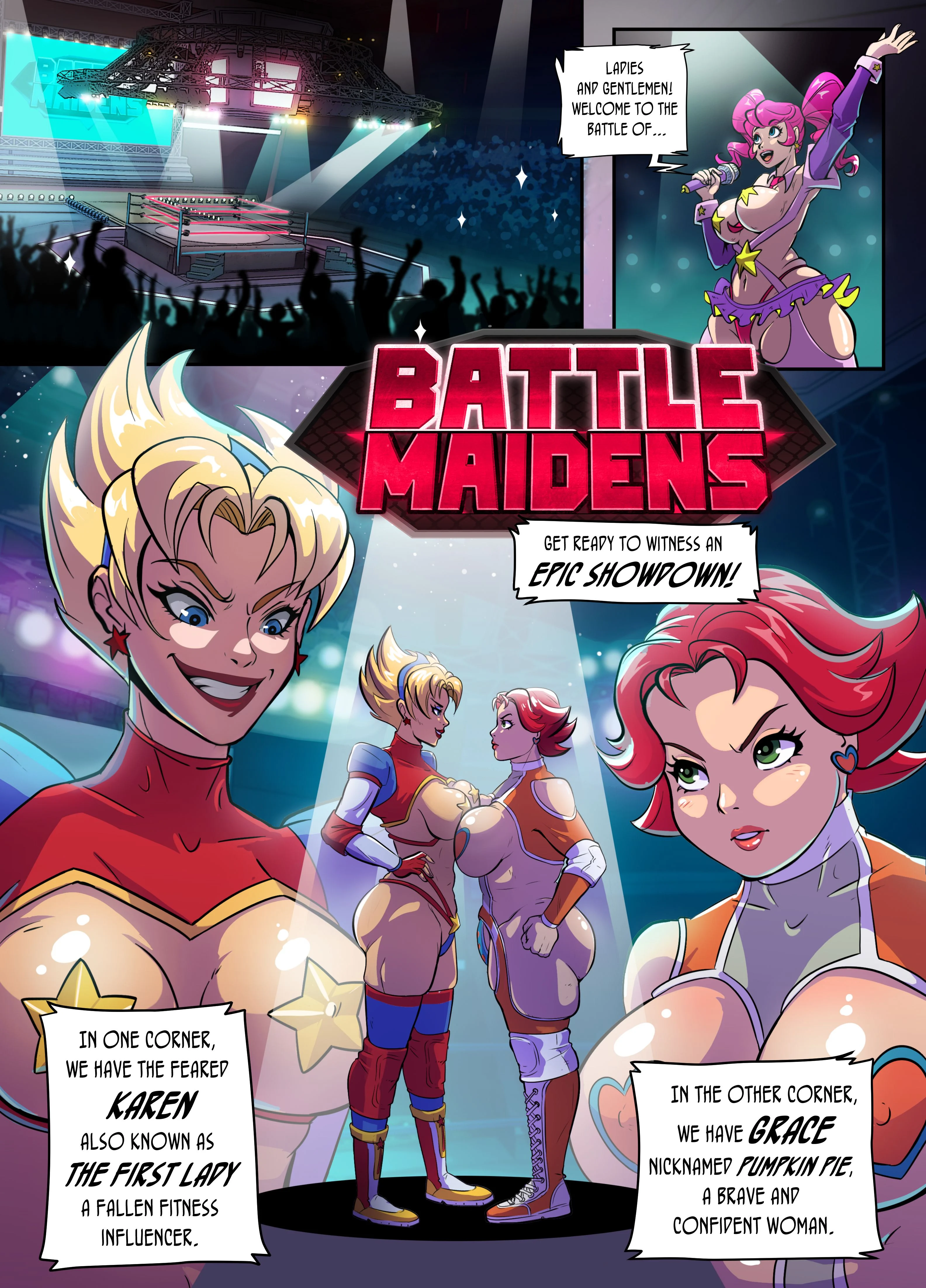Battle Maidens Karen vs Grace [Crisisbeat] 1 . Battle Maidens Karen vs Grace - Chapter 1 [Crisisbeat] – page 1
