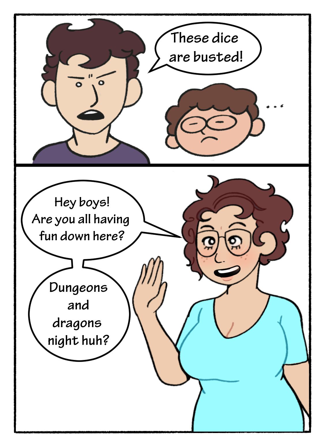 Mom! Don’t Interrupt Our DnD Campaign! [DeadEndDraws] 1 . Mom! Don't Interrupt Our DnD Campaign! - Chapter 1 [DeadEndDraws] – page 3