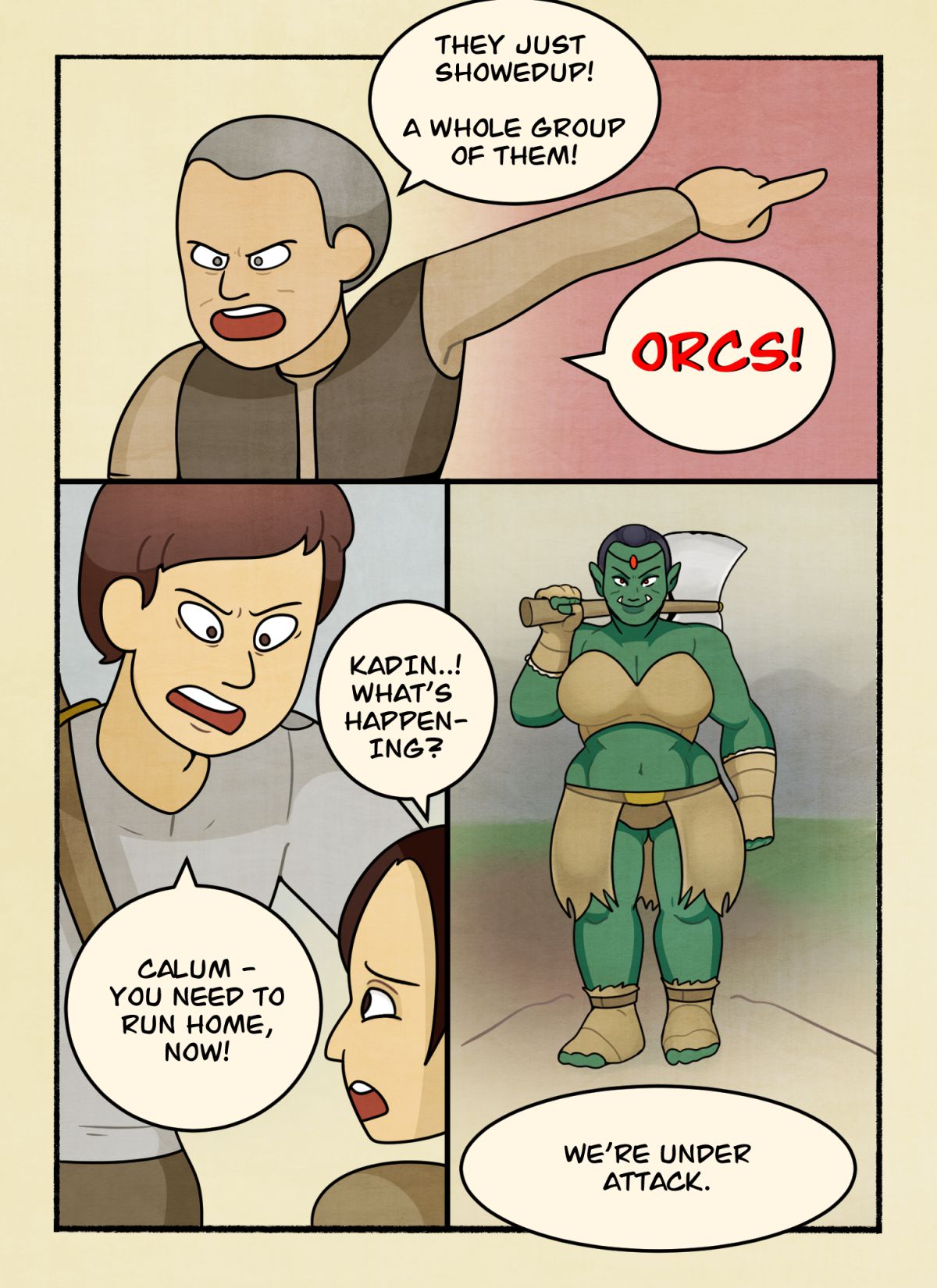 The Orc Slayer [DeadEndDraws] 1 . The Orc Slayer - Chapter 1 [DeadEndDraws] – page 4