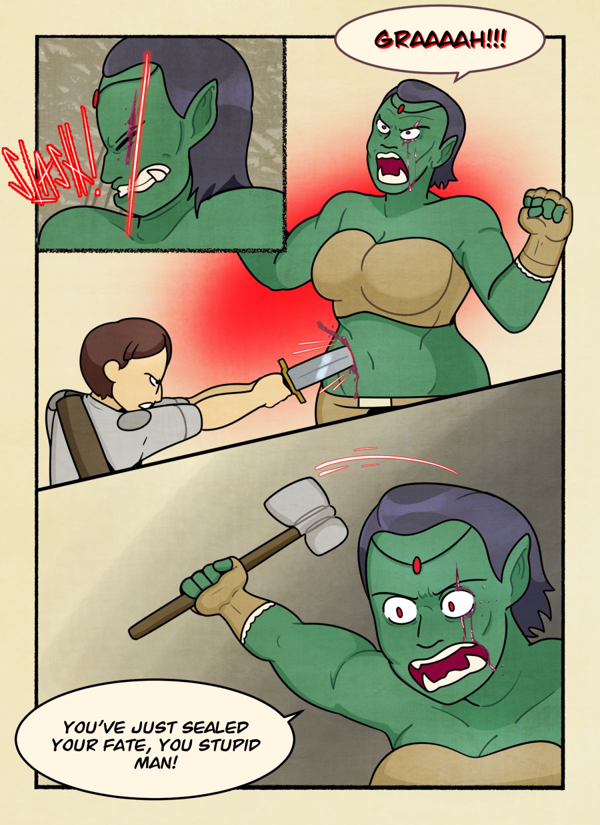The Orc Slayer [DeadEndDraws] 1 . The Orc Slayer - Chapter 1 [DeadEndDraws] – page 8