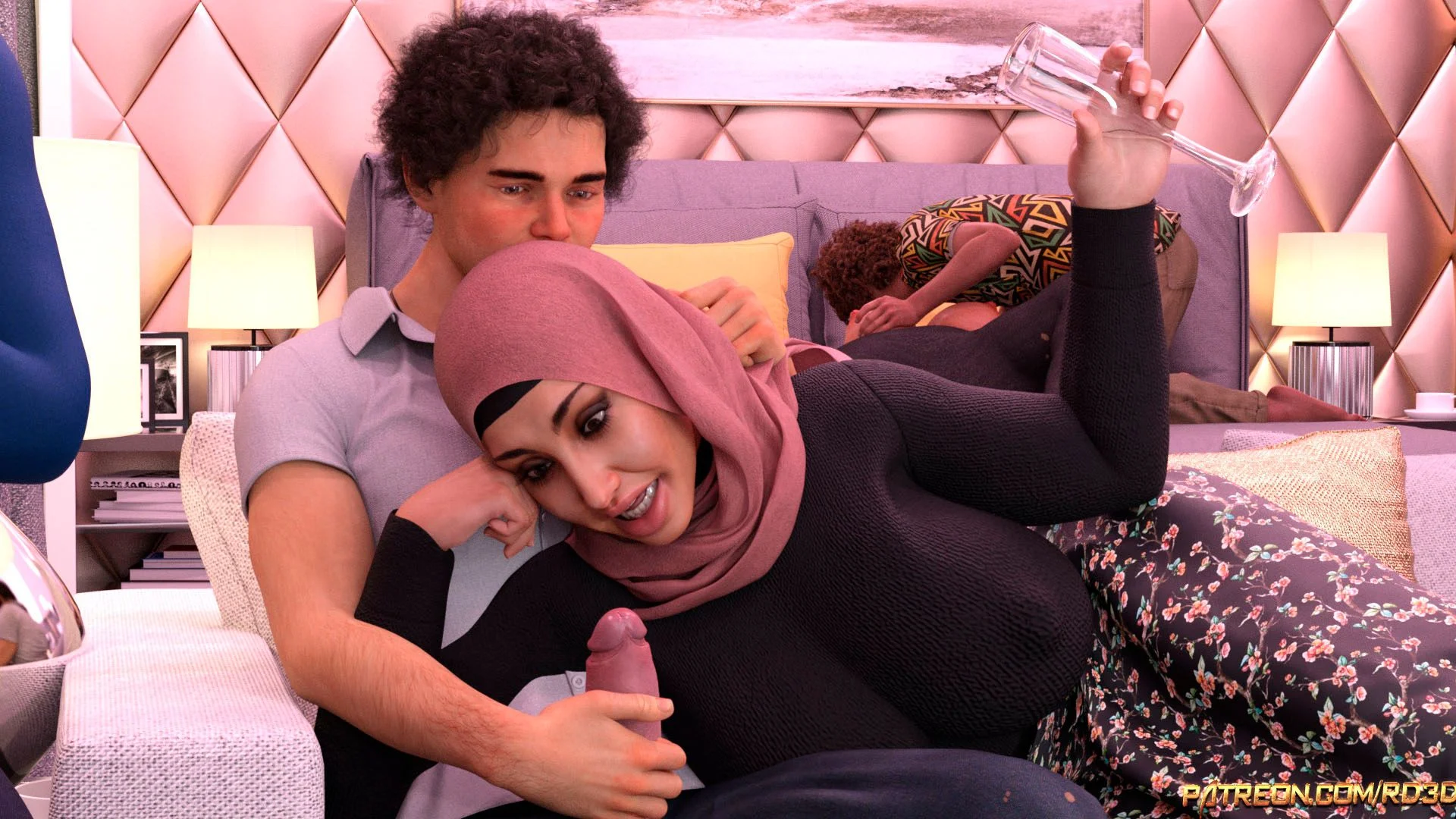 Lust Predators – Hijab Amatures [Real-Deal 3D] 0.3 . Hijab Amatures - New Year Party - [Real-Deal 3D] – page 18