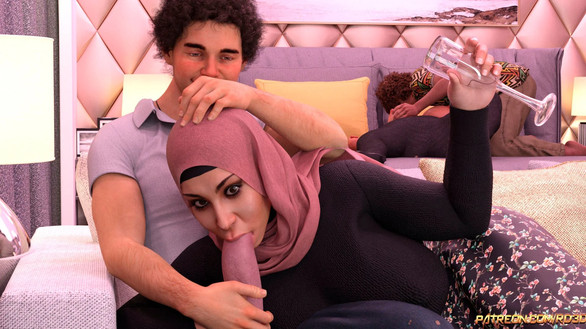 Lust Predators – Hijab Amatures [Real-Deal 3D] 0.3 . Hijab Amatures - New Year Party - [Real-Deal 3D] – page 19