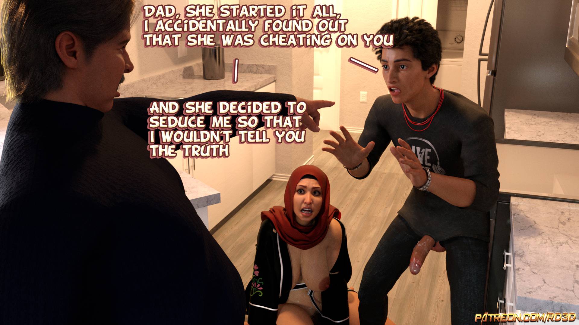 Lust Predators – Hijab Amatures [Real-Deal 3D] 1.5 . Lust Predators - Alternative - Chapter 1.5 - Caught in the act! [Real-Deal 3D] – page 4