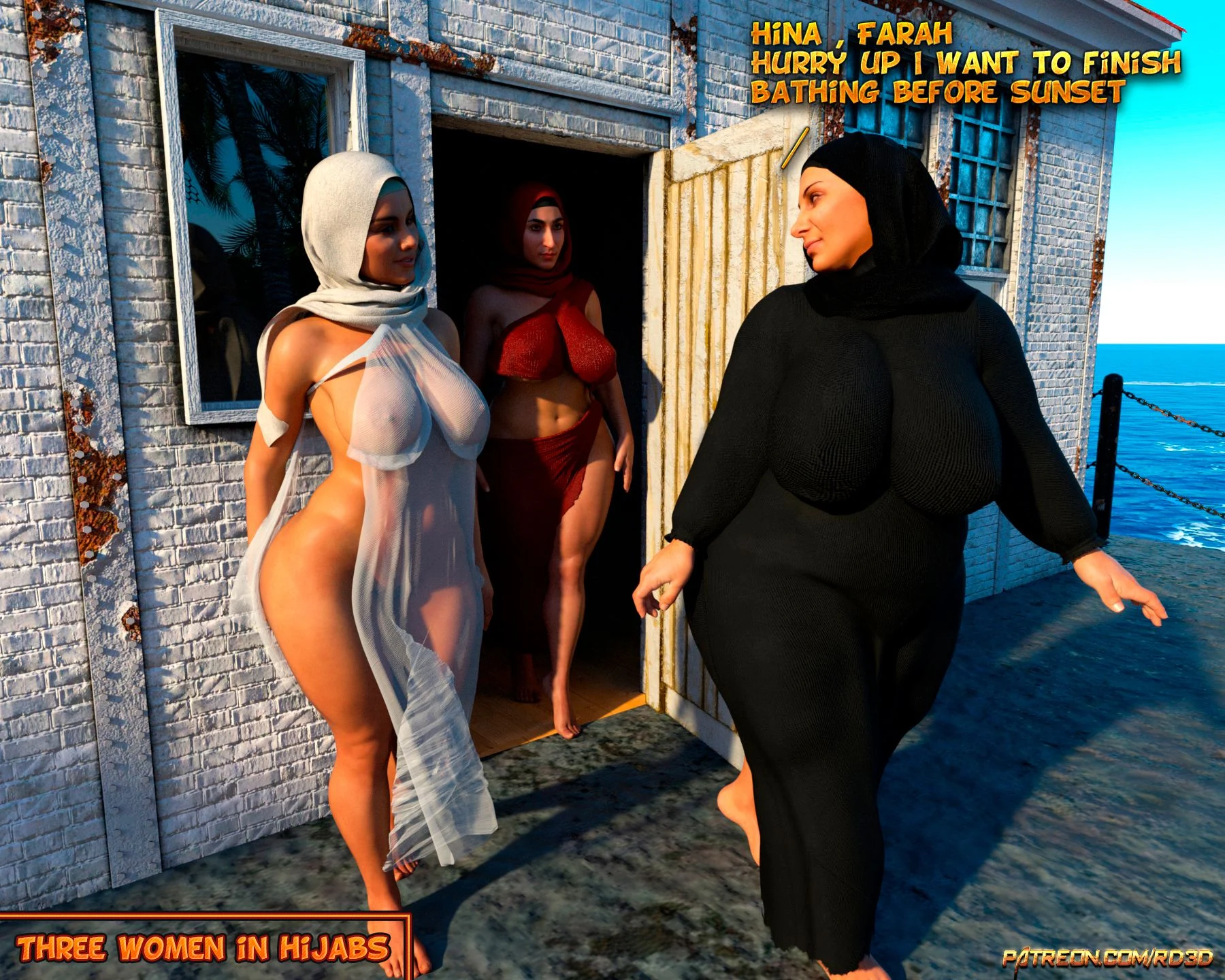 Lust Predators – Hijab Amatures [Real-Deal 3D] 0.2 . Hijab Amatures - Lust Island - [Real-Deal 3D] – page 12