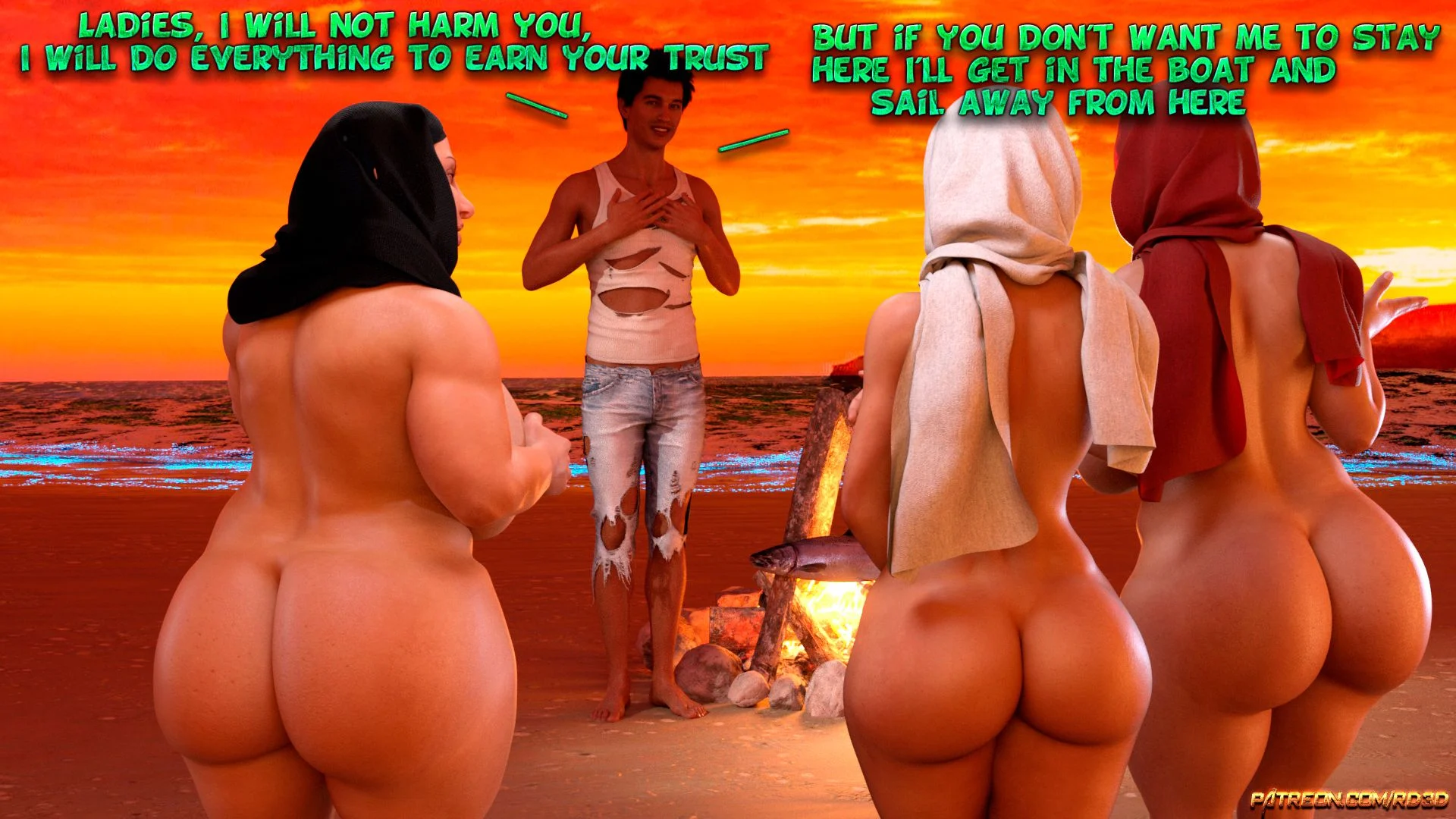Lust Predators – Hijab Amatures [Real-Deal 3D] 0.2 . Hijab Amatures - Lust Island - [Real-Deal 3D] – page 38