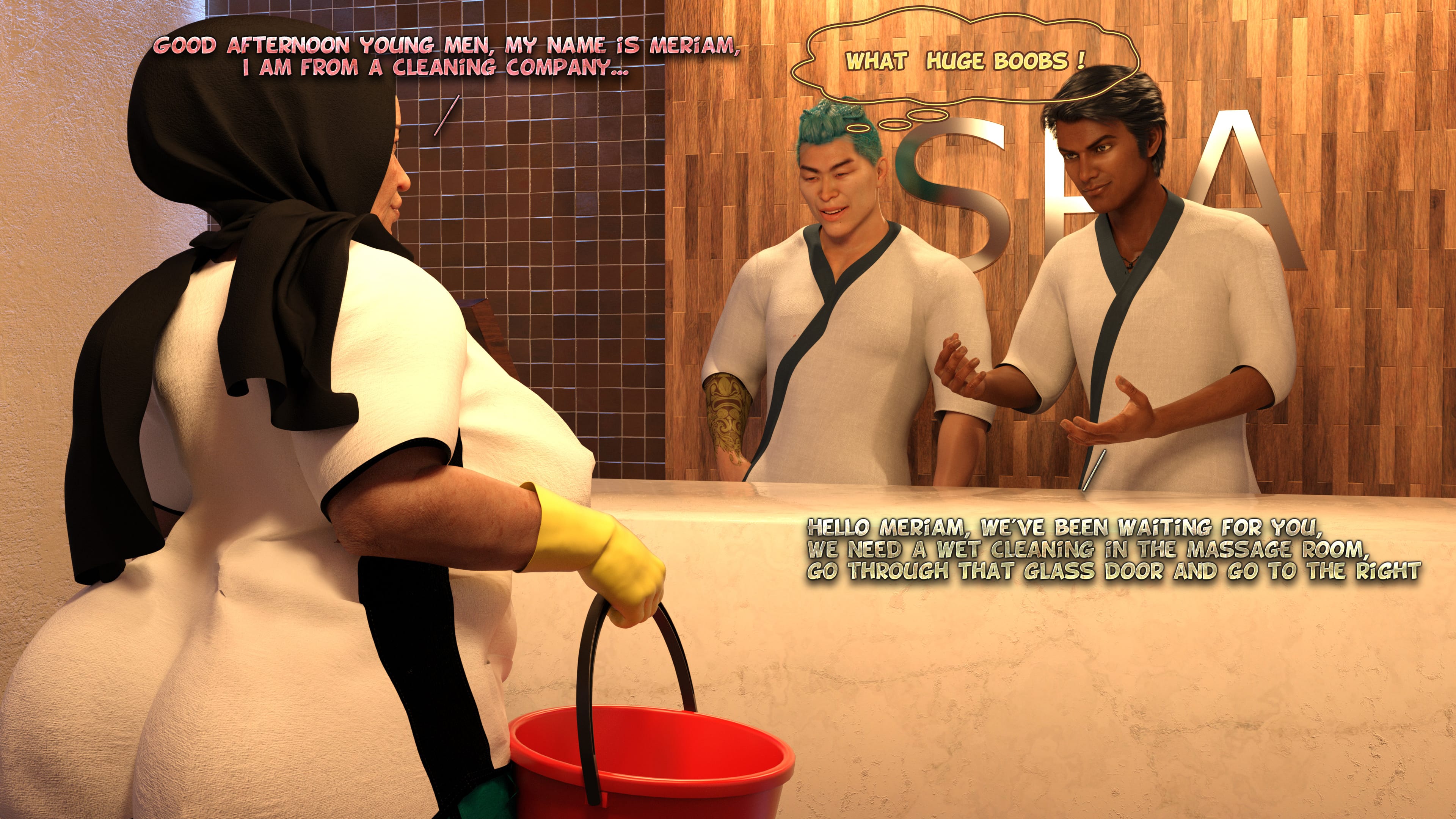 Lust Predators – Hijab Amatures [Real-Deal 3D] 11 . Hijab Amatures - Spa - Chapter 11 [Real-Deal 3D] – page 6
