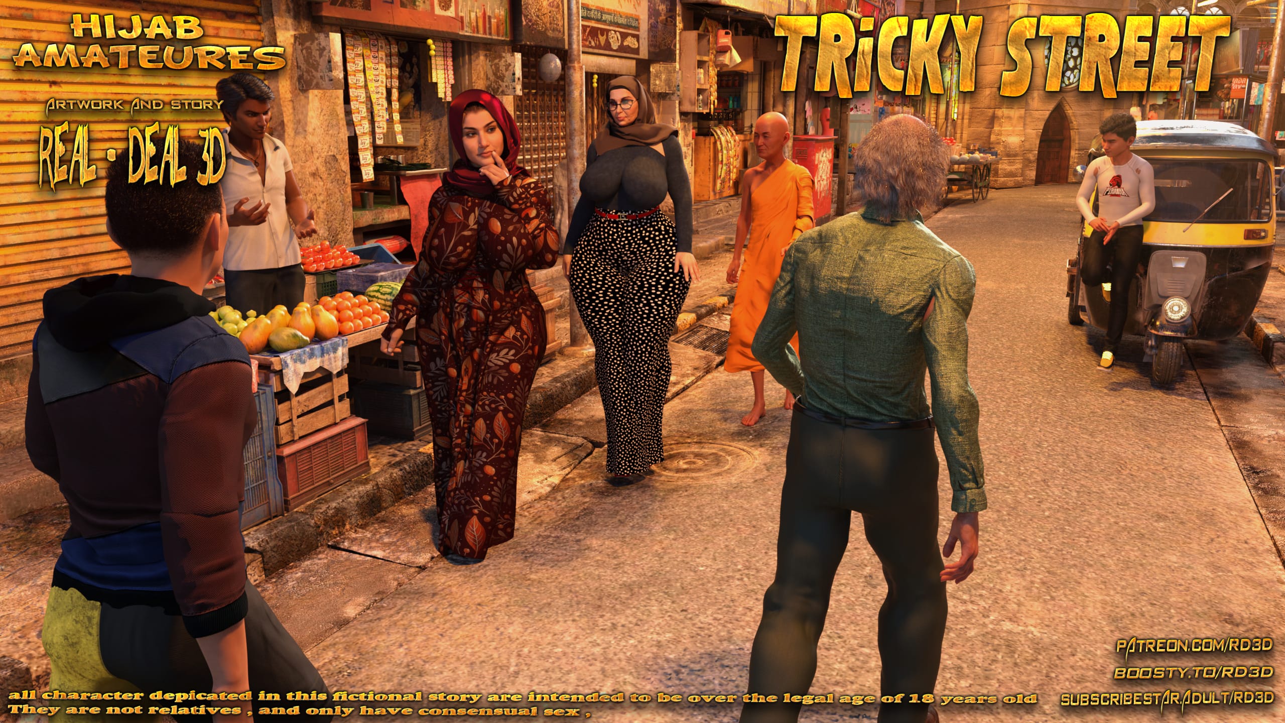 Lust Predators – Hijab Amatures [Real-Deal 3D] 12 . Hijab Amatures - Tricky Street - Chapter 12 [Real-Deal 3D] – page 1