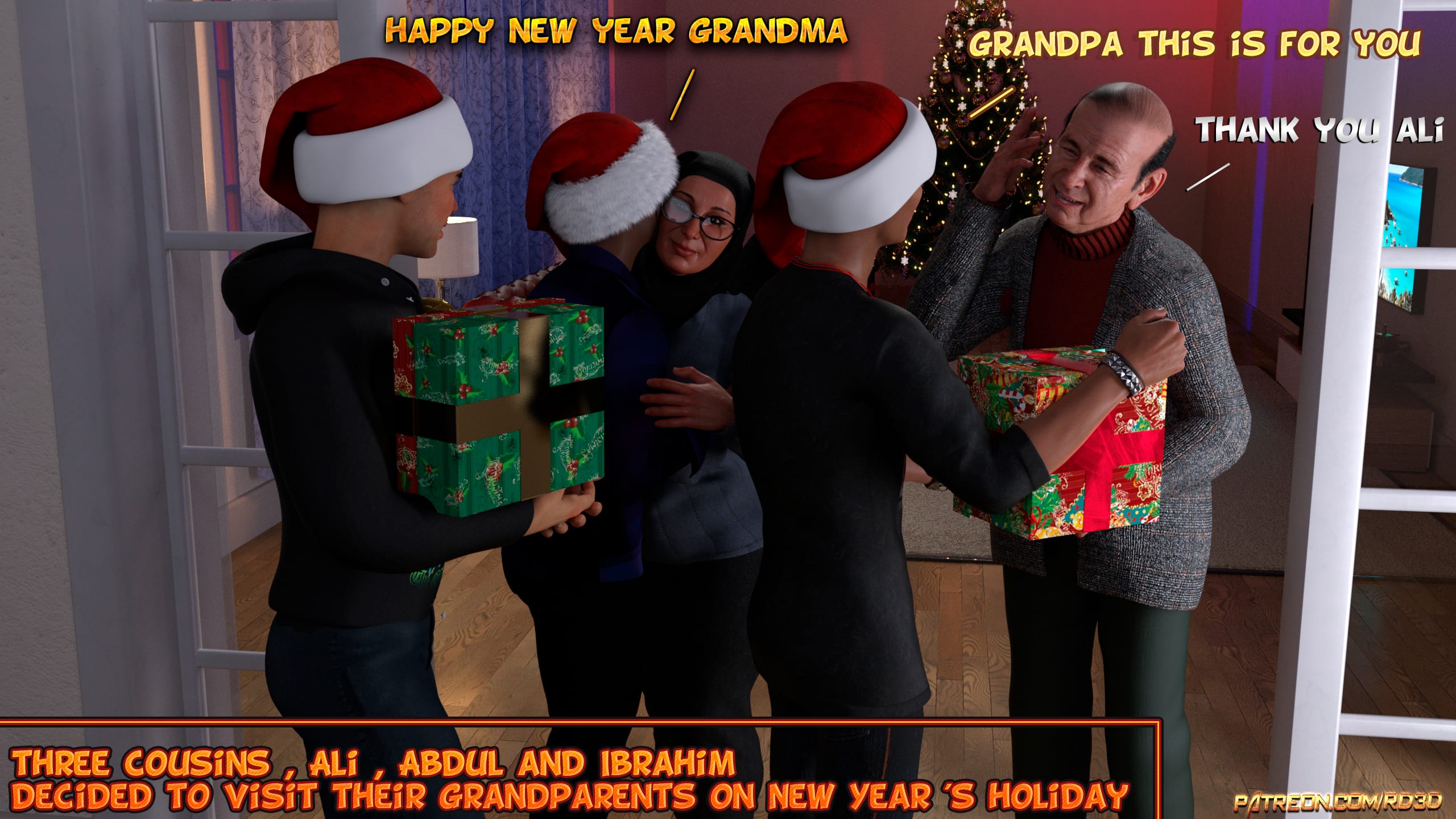 Lust Predators – Hijab Amatures [Real-Deal 3D] 13 . Hijab Amatures - Gift for Grandma - Chapter 13 [Real-Deal 3D] – page 2