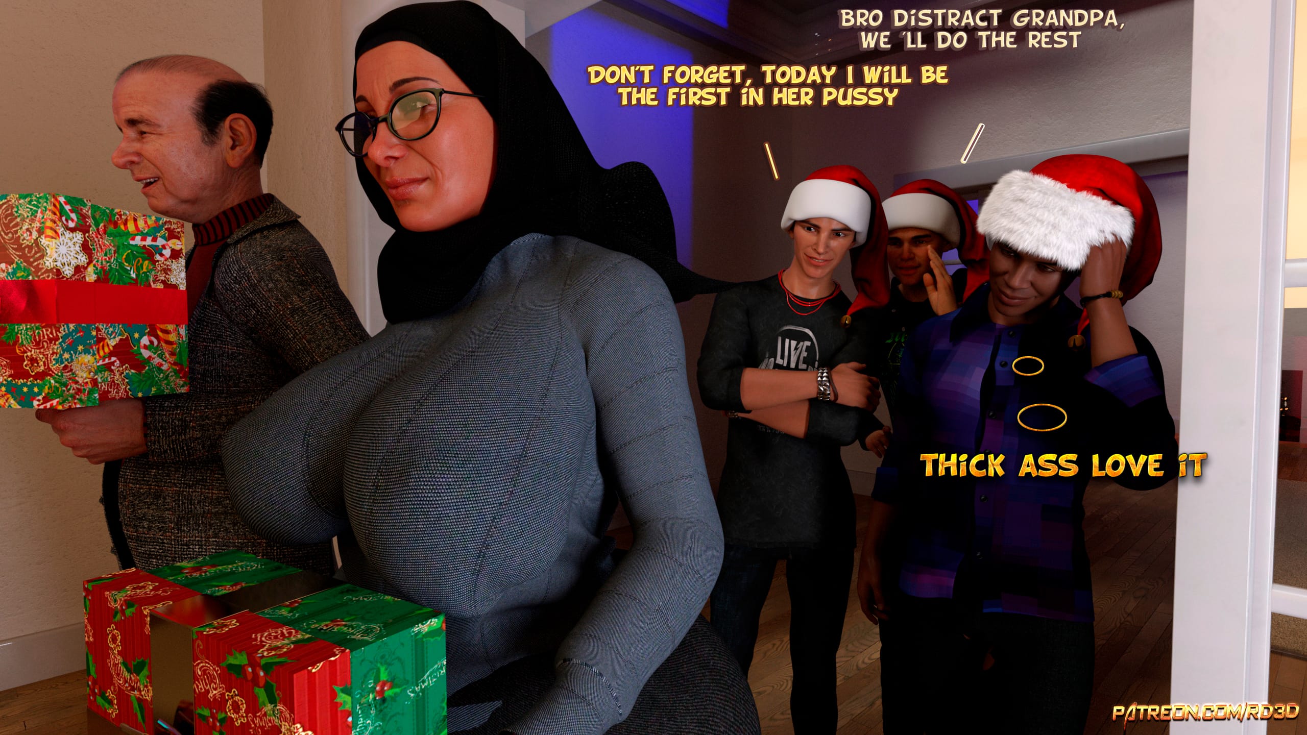 Lust Predators – Hijab Amatures [Real-Deal 3D] 13 . Hijab Amatures - Gift for Grandma - Chapter 13 [Real-Deal 3D] – page 4