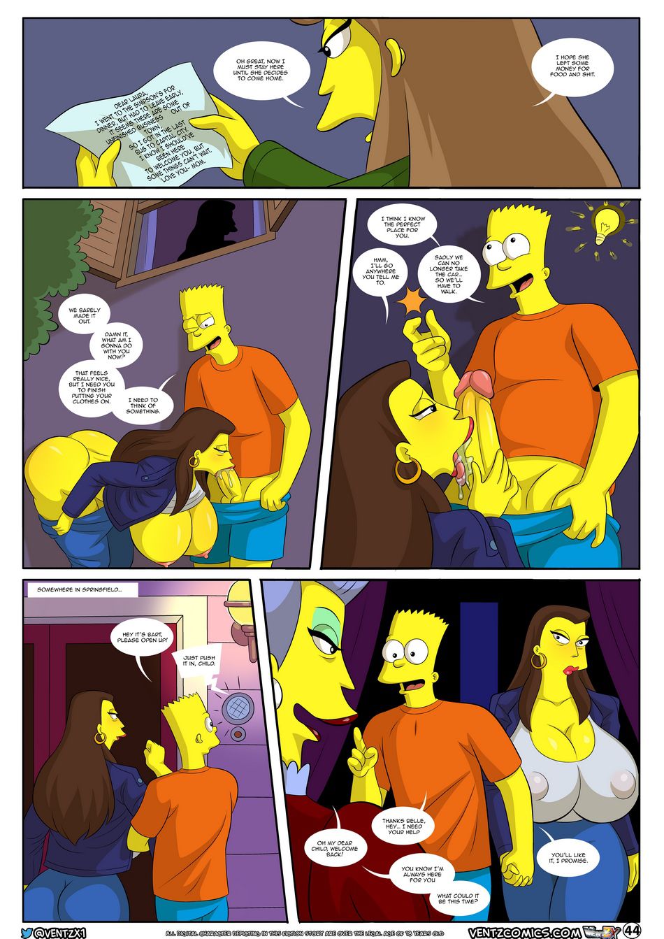 Darren’s Adventure (The Simpsons) [Arabatos] 12 . Darren's Adventure - Chapter 12 (The Simpsons) [Arabatos] – page 44