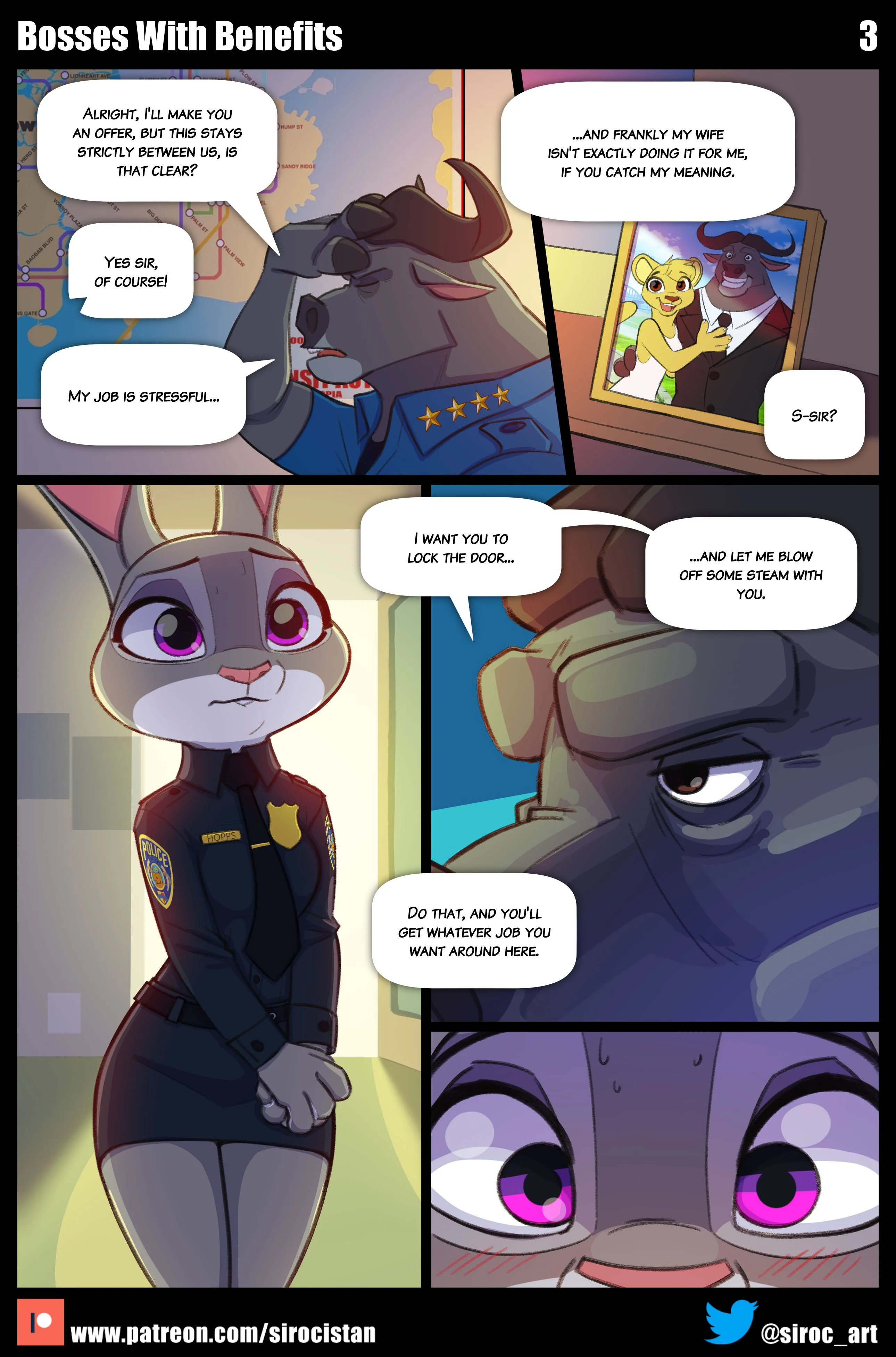 Bosses With Benefits (Zootopia) [Siroc] 1.5 . Bosses With Benefits - Big Titty Variant - Chapter 1 (Zootopia) [Siroc] – page 4