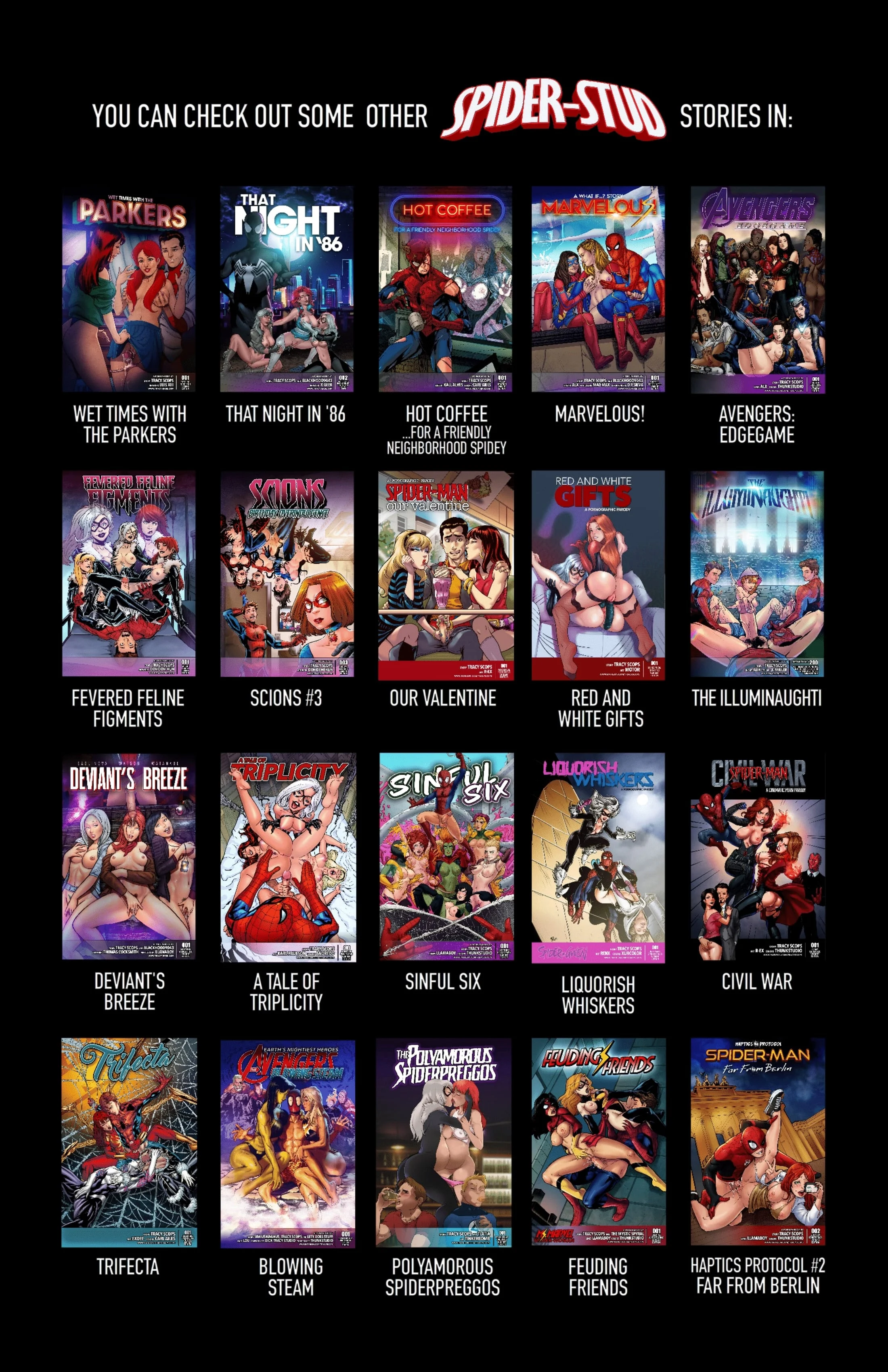 A Sheer Abundance of Pussies (Spider-Man) [Tracy Scops] 1 . A Sheer Abundance of Pussies - Chapter 1 (Spider-Man) [Tracy Scops] – page 19