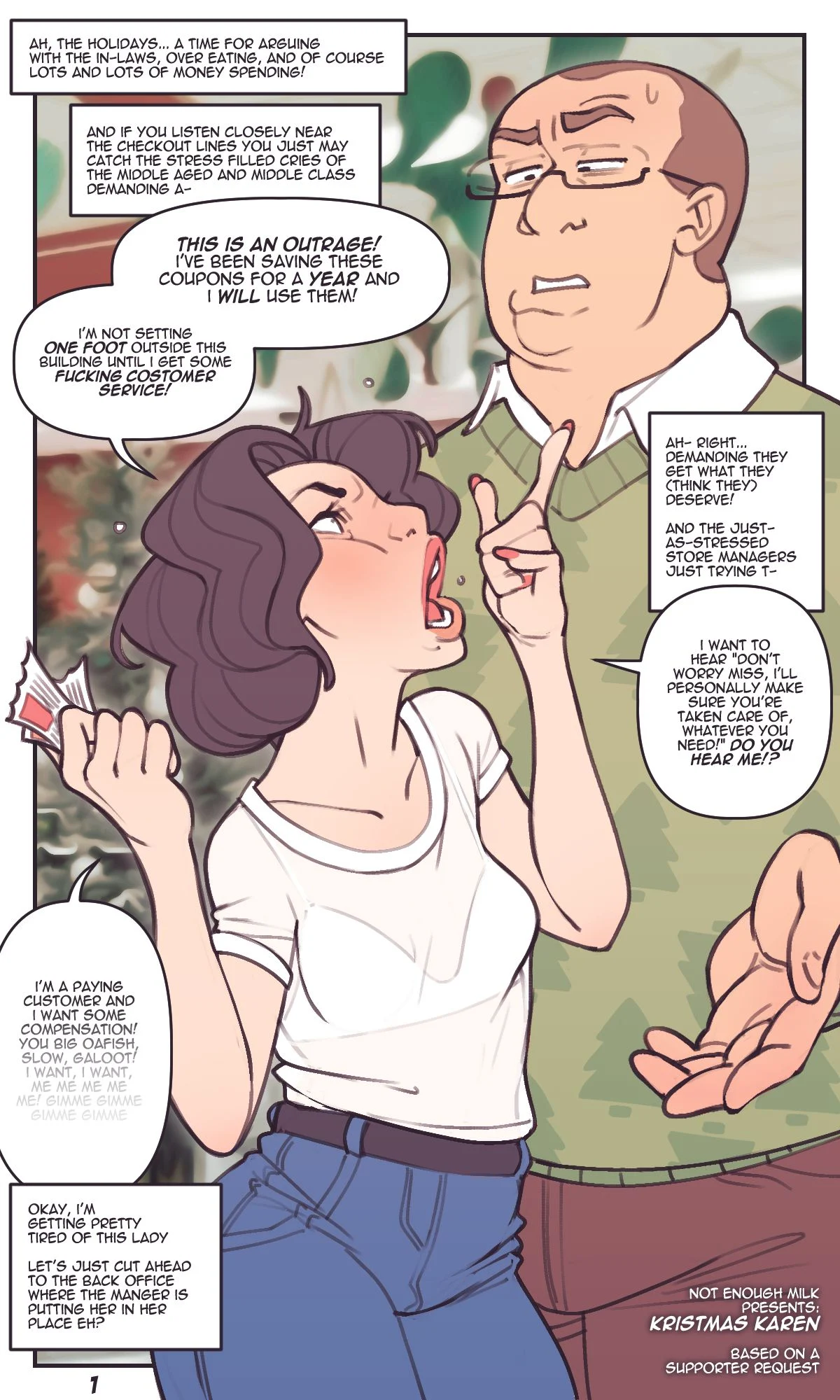 Short comics [NotEnoughMilk] Kristmas Karen - [NotEnoughMilk] – page 1
