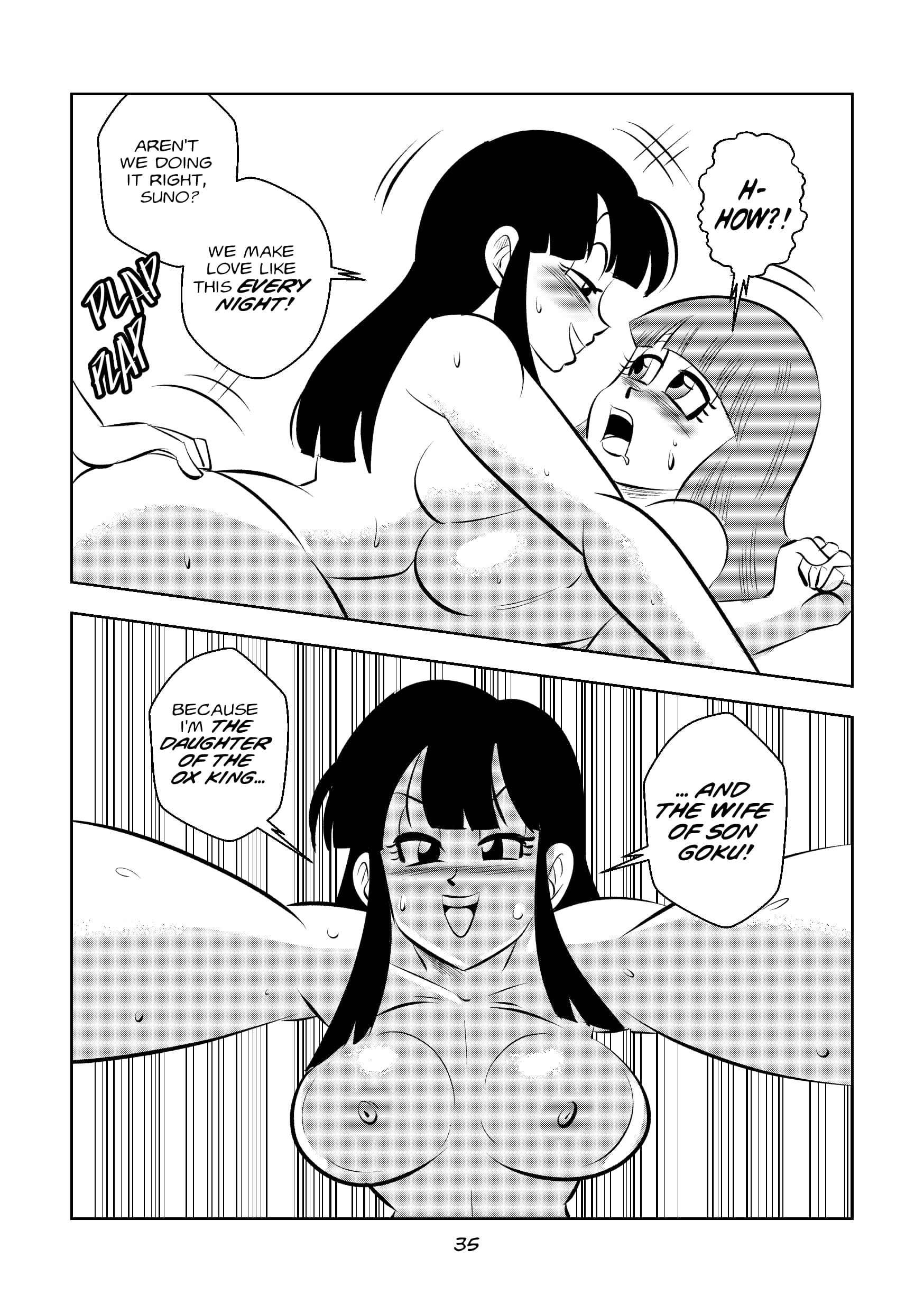 Return to Jingle Village (Dragon Ball) [FunsexyDB] 1 . Return to Jingle Village - Chapter 1 (Dragon Ball) [FunsexyDB] – page 35