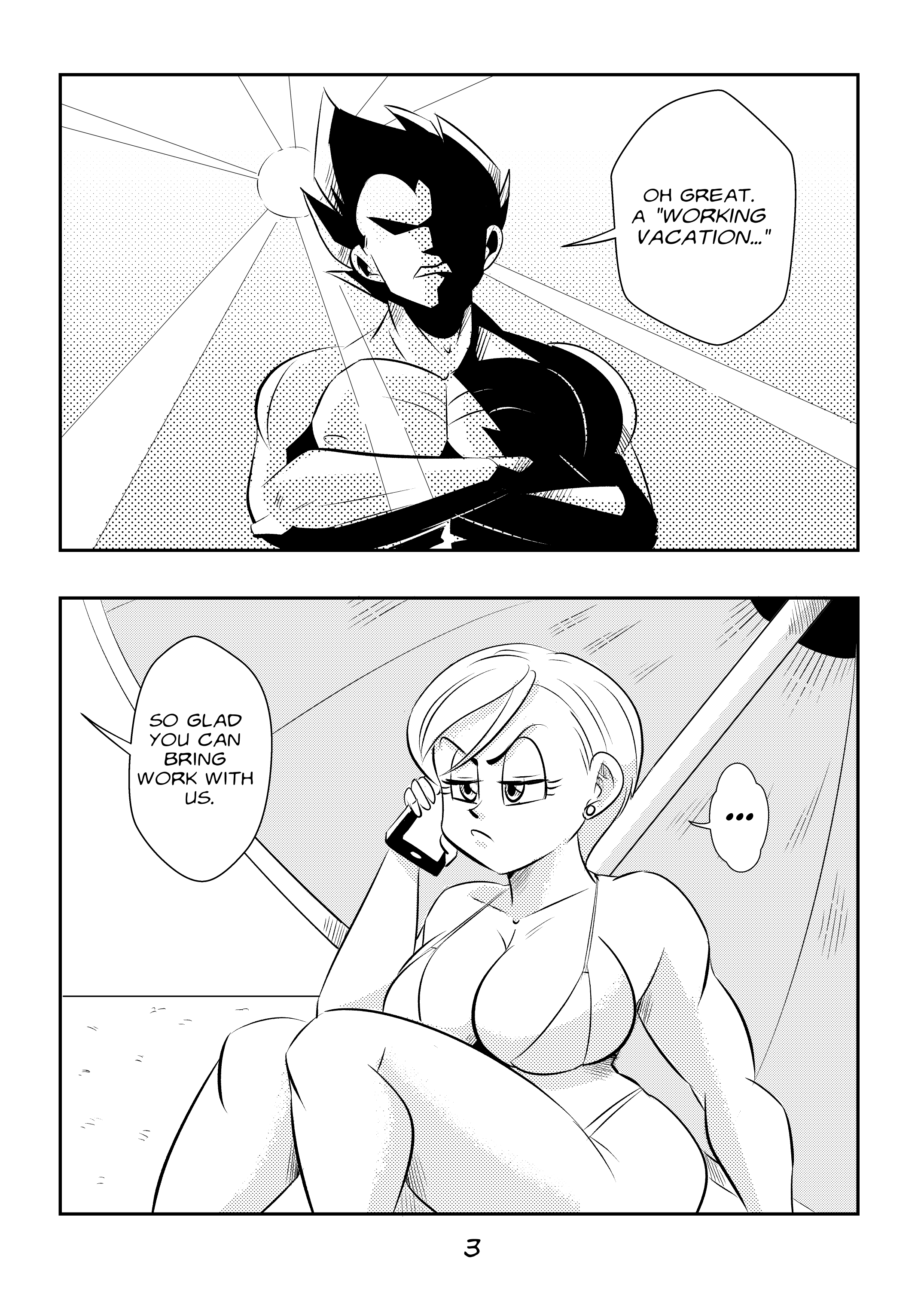Beach Call (Dragon Ball Super) [FunsexyDB] 1 . Beach Call - Chapter 1 (Dragon Ball Super) [FunsexyDB] – page 3