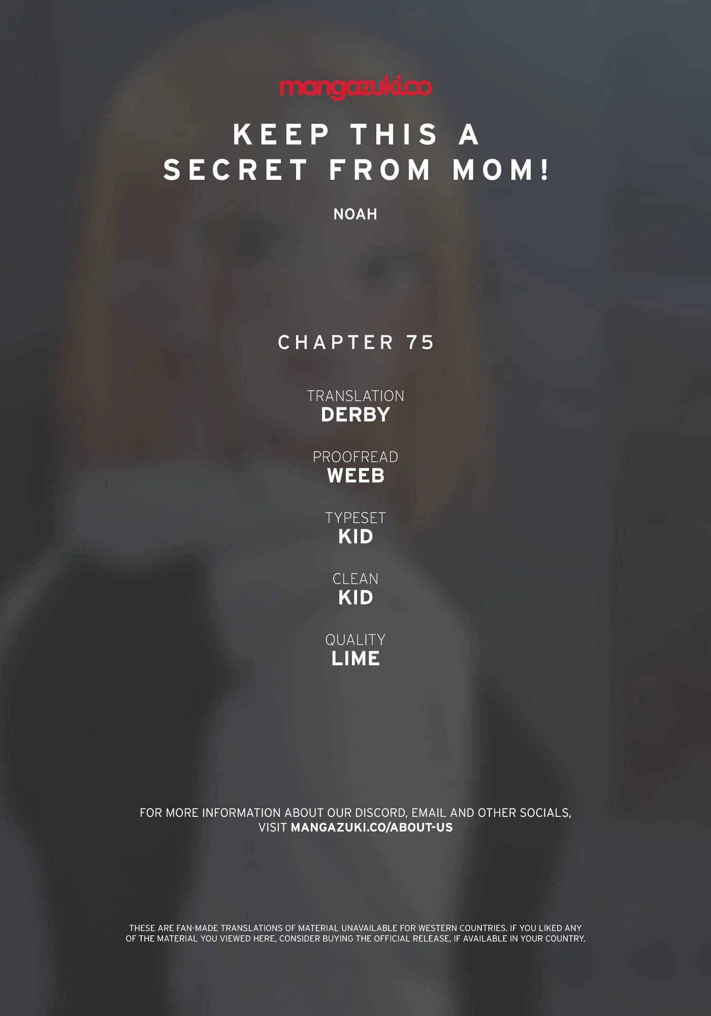 Keep It a Secret From Your Mother! Chapter 75 – page 1