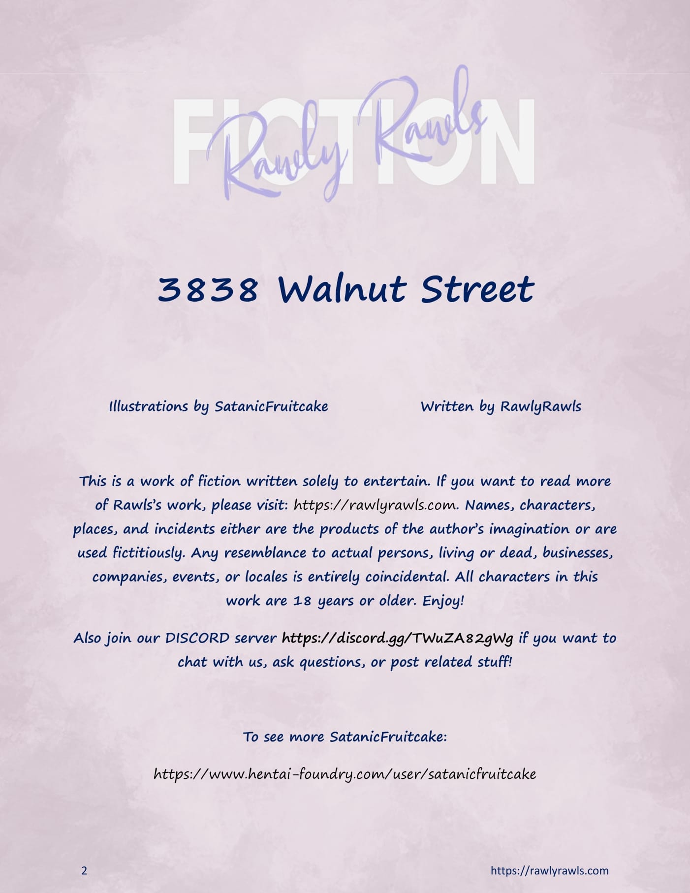 3838 Walnut Street [RawlyRawls , SatanicFruitcake] 1 . 3838 Walnut Street - Chapter 1 [RawlyRawls , SatanicFruitcake] – page 2