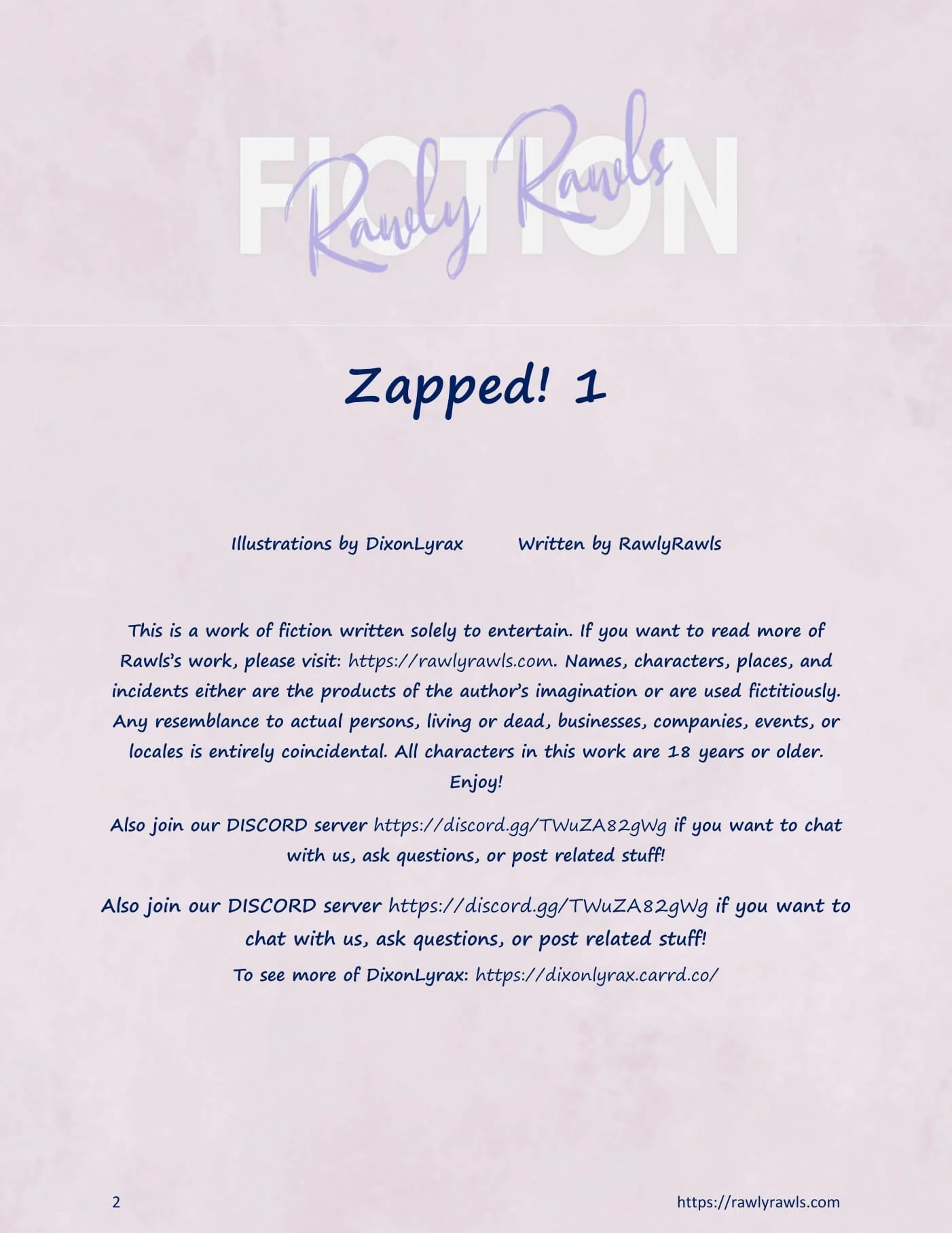 Zapped! [DixonLyrax , RawlyRawls] 1 . Zapped! - Chapter 1 [DixonLyrax , RawlyRawls] – page 2