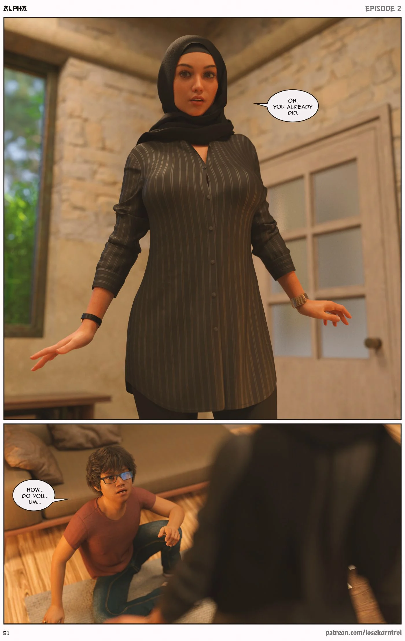 Alpha [LoseKorntrol , Hijab 3DX] 2 . Alpha  - Chapter 2 [LoseKorntrol , Hijab 3DX] – page 52