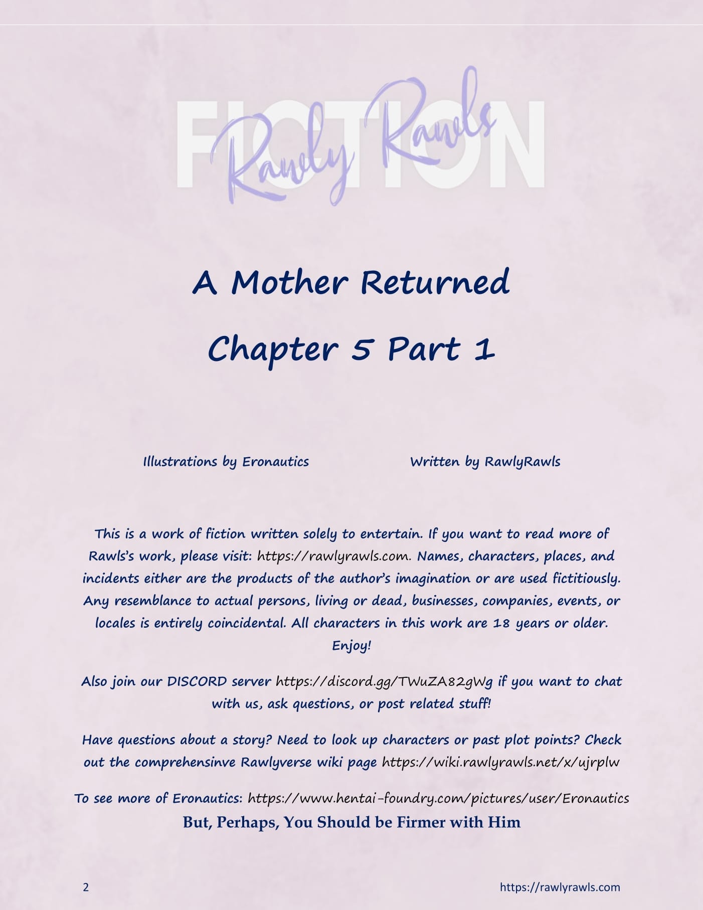 A Mother Returned [Eronautics , RawlyRawls] 5.1 . A Mother Returned - Chapter 5 - Part 1 [Eronautics , RawlyRawls] – page 2