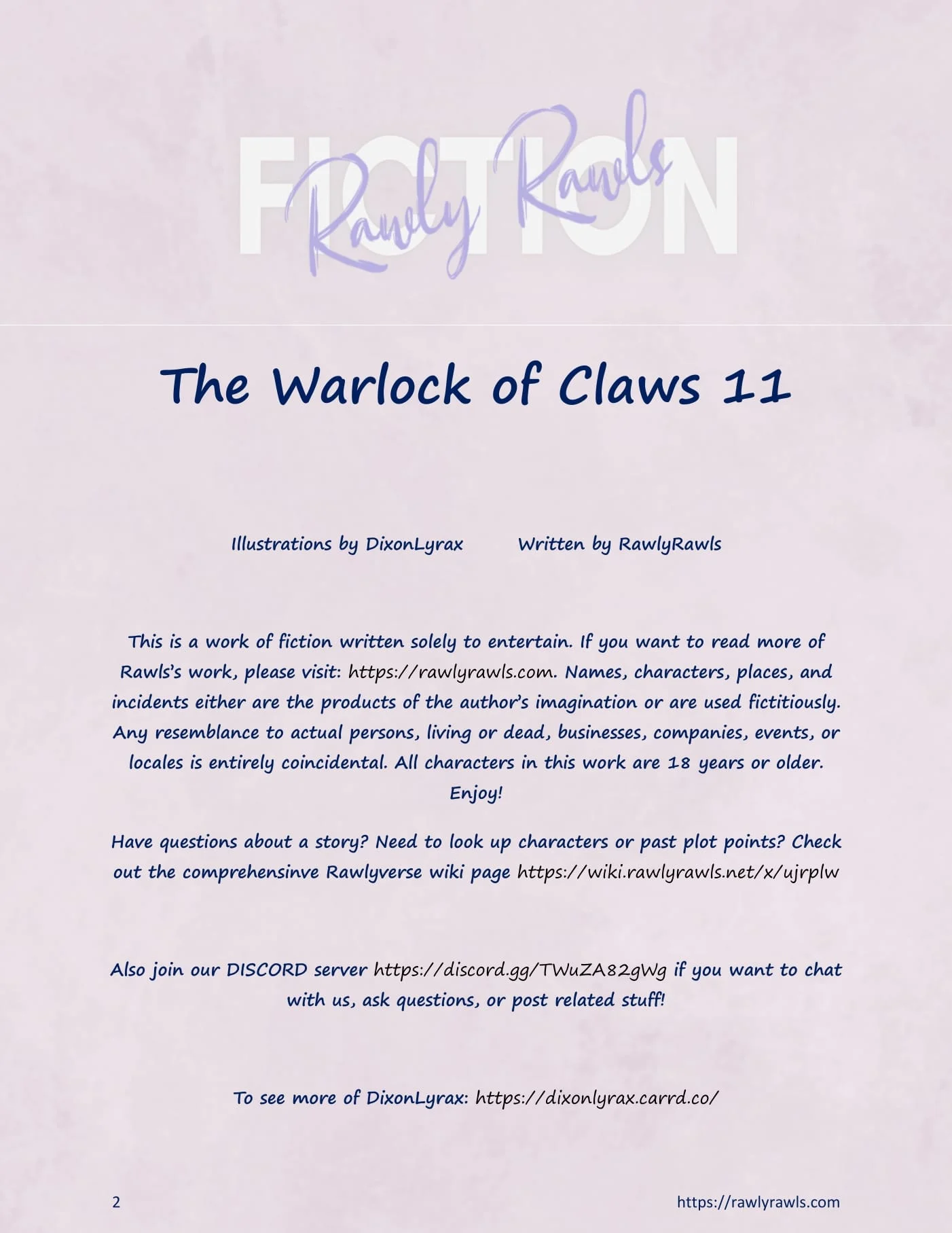 The Warlock Of Claws [DixonLyrax , RawlyRawls] 11 . The Warlock Of Claws - Chapter 11 [DixonLyrax , RawlyRawls] – page 2