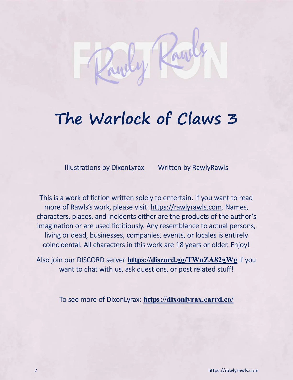 The Warlock Of Claws [DixonLyrax , RawlyRawls] 3 . The Warlock Of Claws - Chapter 3 [DixonLyrax , RawlyRawls] – page 2