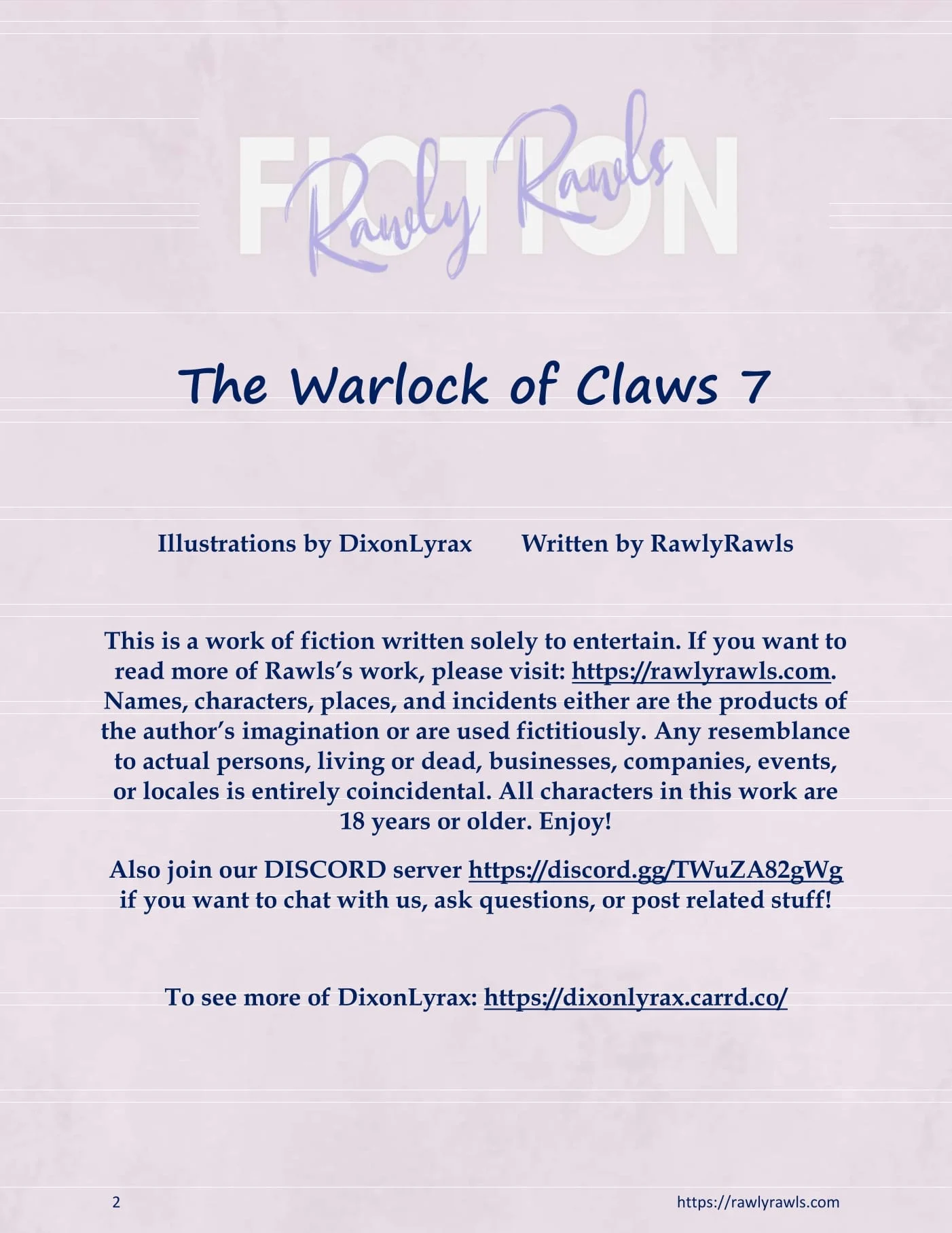The Warlock Of Claws [DixonLyrax , RawlyRawls] 7 . The Warlock Of Claws - Chapter 7 [DixonLyrax , RawlyRawls] – page 2