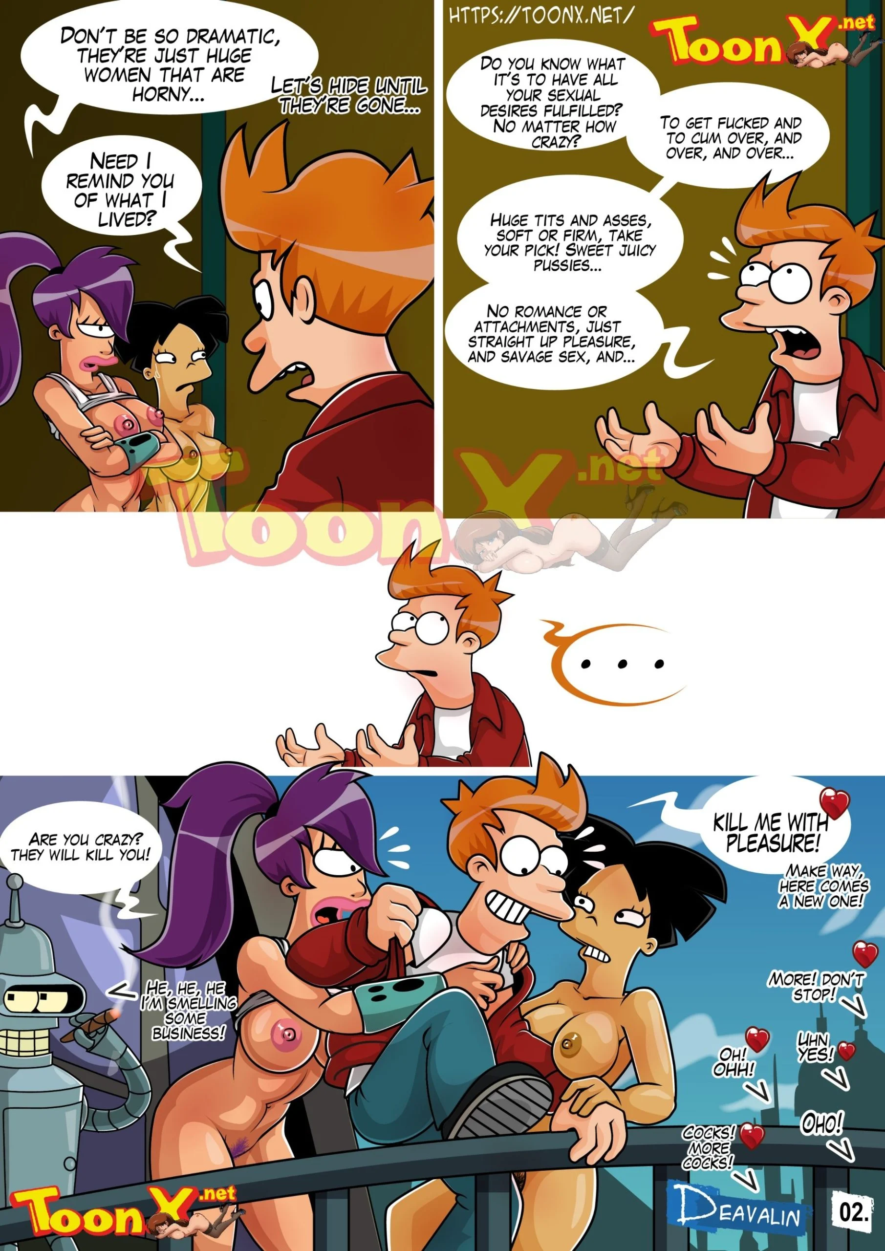 Orgy To Save The Earth (Futurama) [Deavalin] 2 . Sex To Death With The Amazons! - Chapter 2 (Futurama) [Deavalin] – page 3