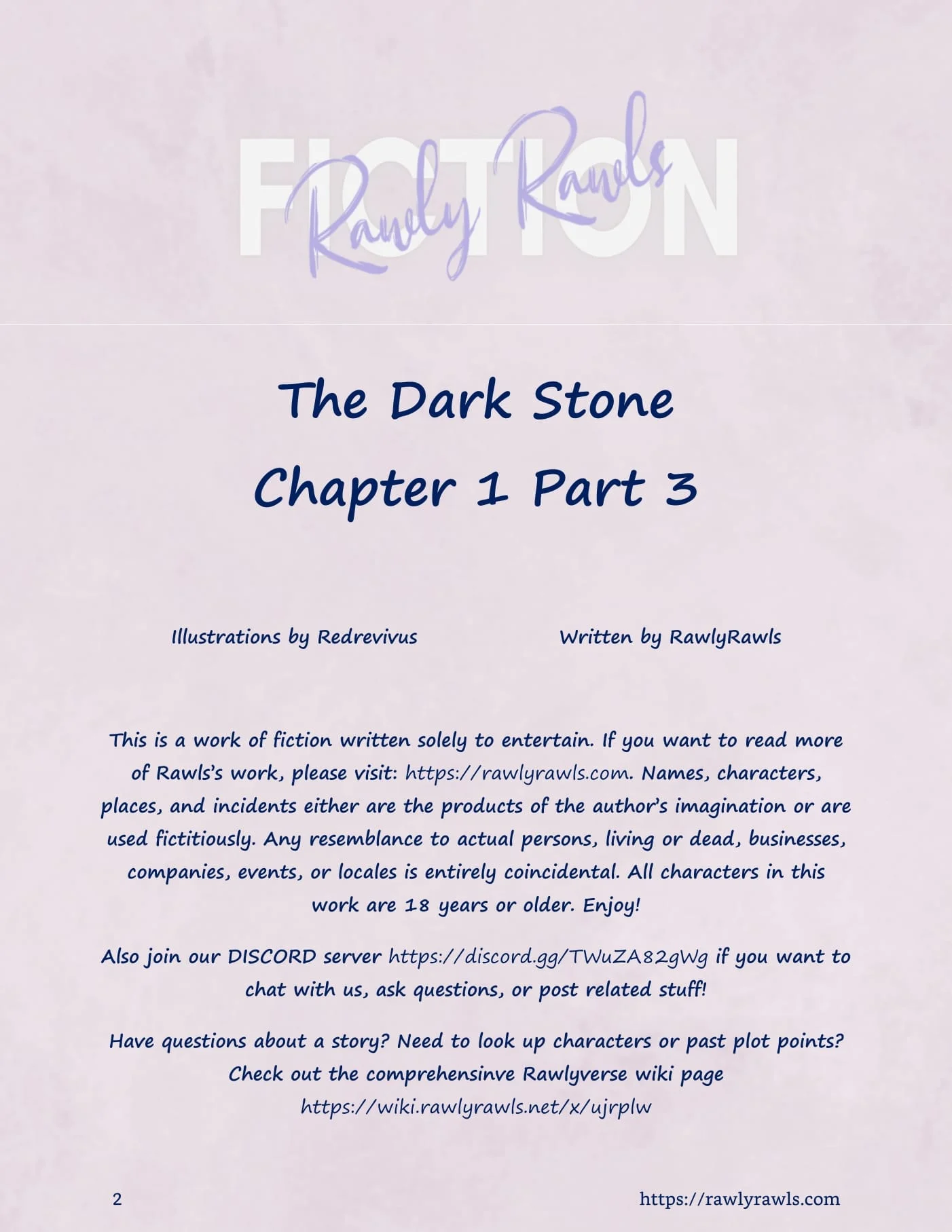 The Dark Stone [RawlyRawls , Redrevivus] 1.3 . The Dark Stone - Chapter 1 - Part 3 [RawlyRawls , Redrevivus] – page 2