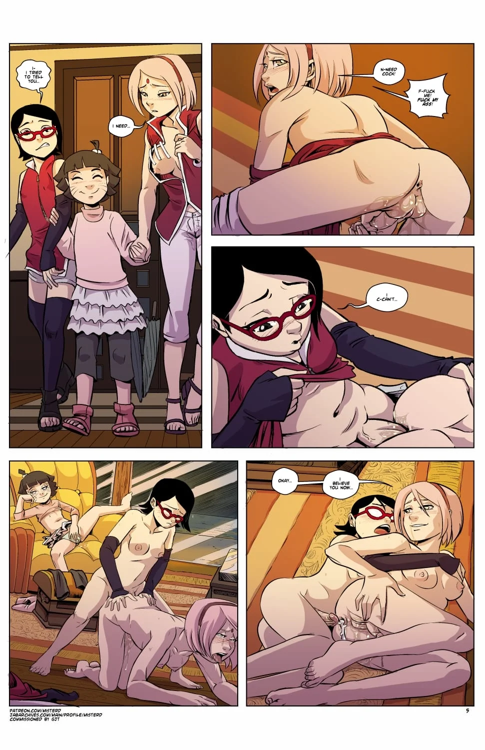 Himawari X Sarada (Boruto) [Mister D.] 1 . Himawari X Sarada - Chapter 1 (Boruto) [Mister D.] – page 5