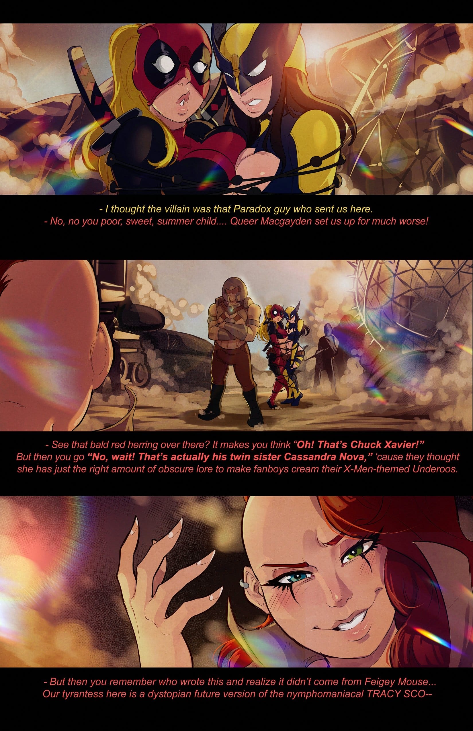 Lady Deadpool and Wolverine Lady [Tracy Scops] 1 . Lady Deadpool and Wolverine Lady - Chapter 1 [Tracy Scops] – page 4