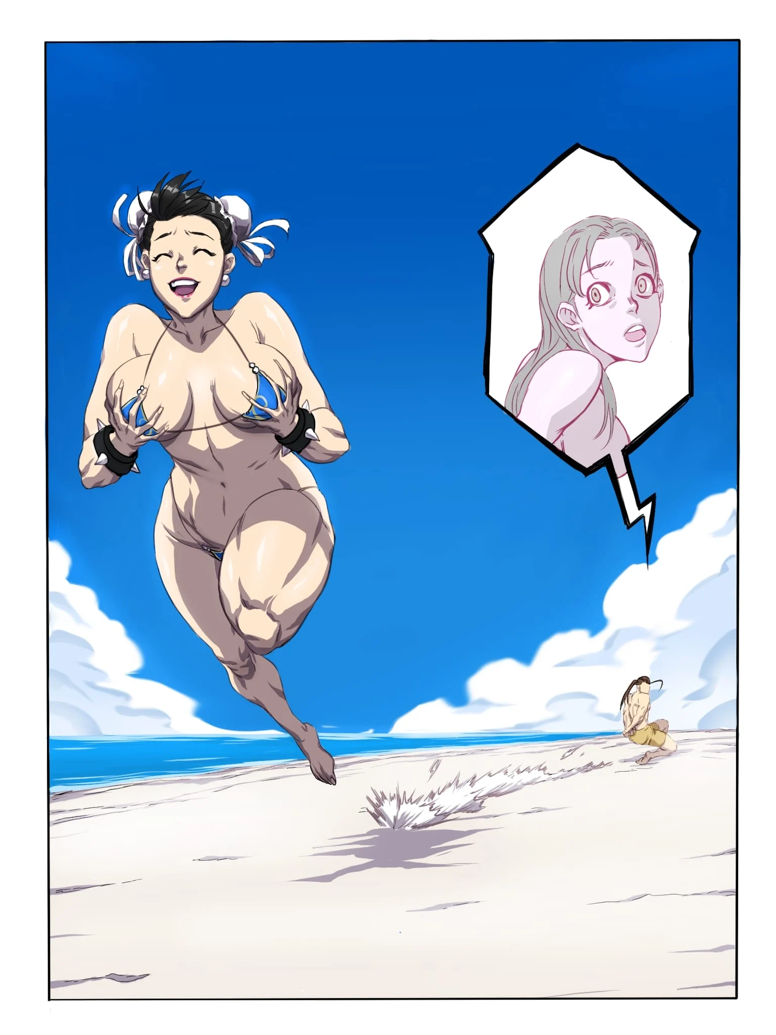 Swap by the Beach ⛱ (Street Fighter) [TSFSingularity , Potemkin] 1 . Swap by the Beach - Chapter 1 (Street Fighter) [TSFSingularity , Potemkin] – page 14