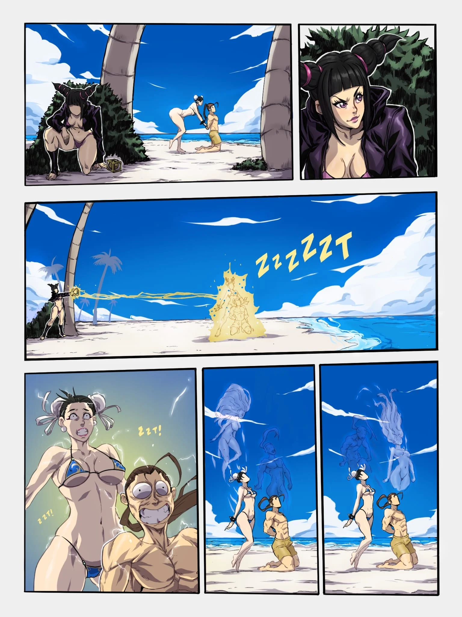 Swap by the Beach ⛱ (Street Fighter) [TSFSingularity , Potemkin] 1 . Swap by the Beach - Chapter 1 (Street Fighter) [TSFSingularity , Potemkin] – page 2