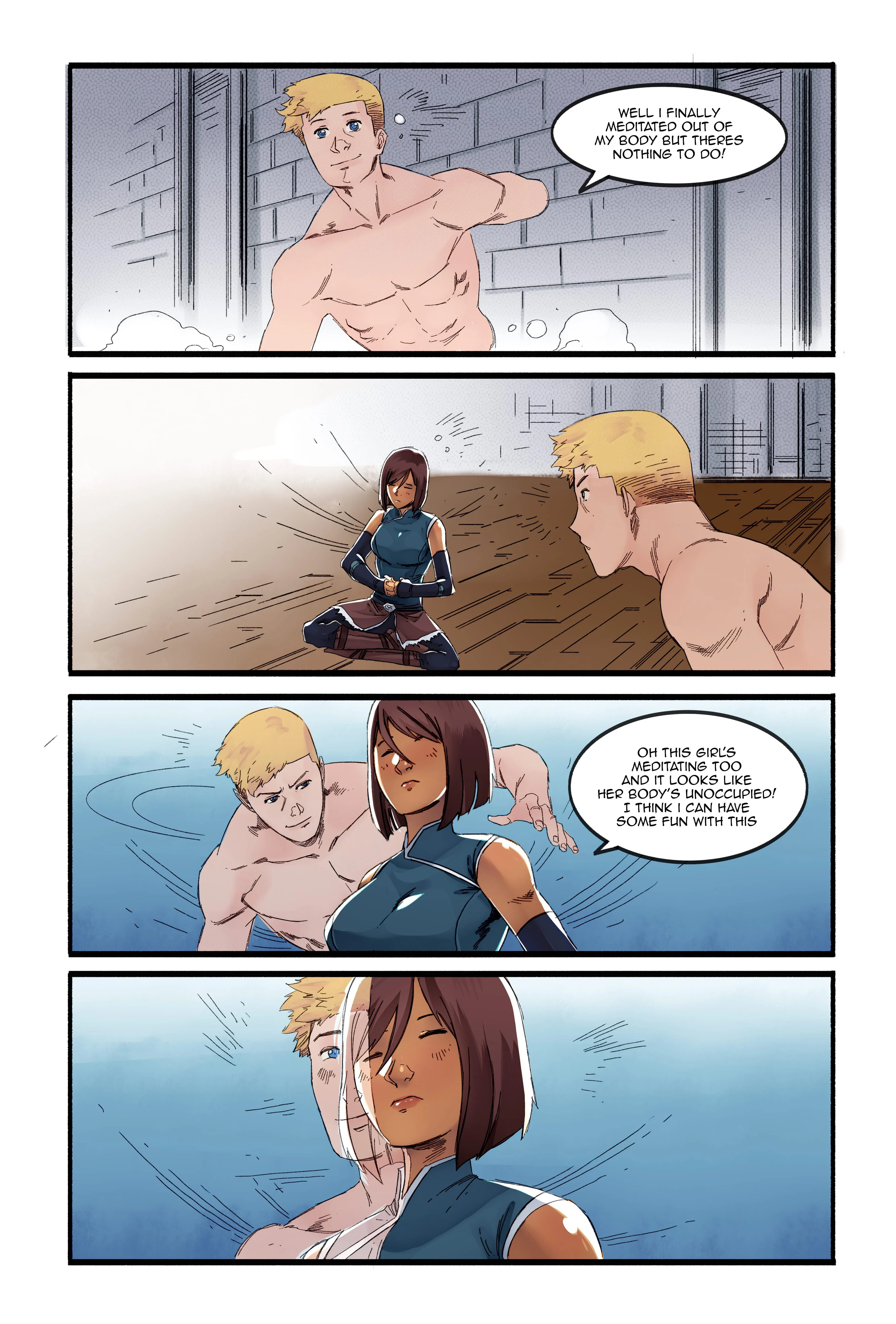 Bolin’s Spiritual Experience! (Legend of Korra) [TSFSingularity , Ralvi Ariyan] 1 . Bolin's Spiritual Experience! - Chapter 1 (Legend of Korra) [TSFSingularity , Ralvi Ariyan] – page 3
