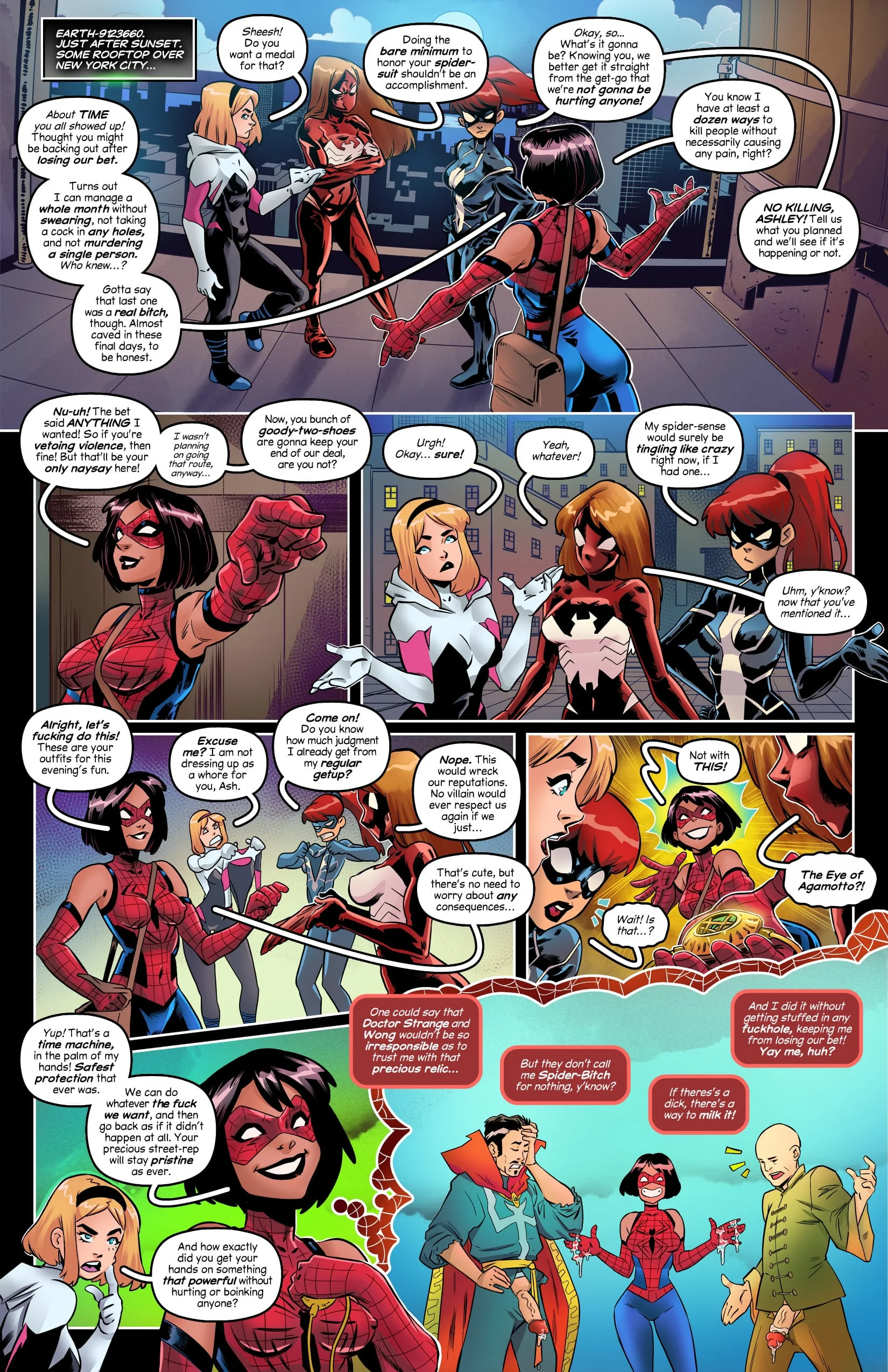 Sluttish Spider Bitches’ Night Out (Spider-Man, X-Men) [Tracy Scops , Denideni Kun] 1 . Sluttish Spider Bitches’ Night Out - Chapter 1 (Spider-Man, X-Men) [Tracy Scops , Denideni Kun] – page 3
