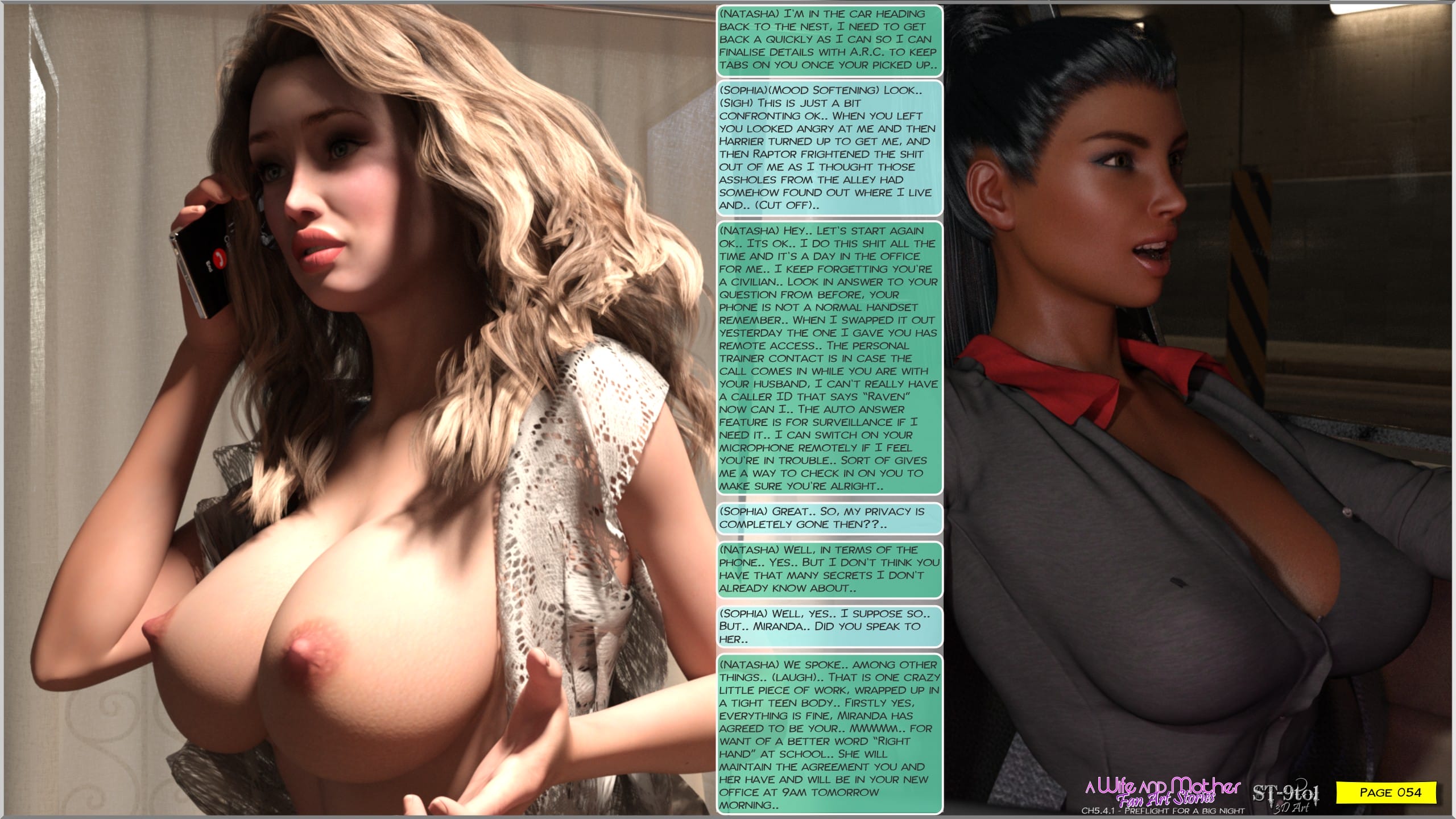 Fan Art Stories 5.4.1 . Preflight For A Big Night – page 54